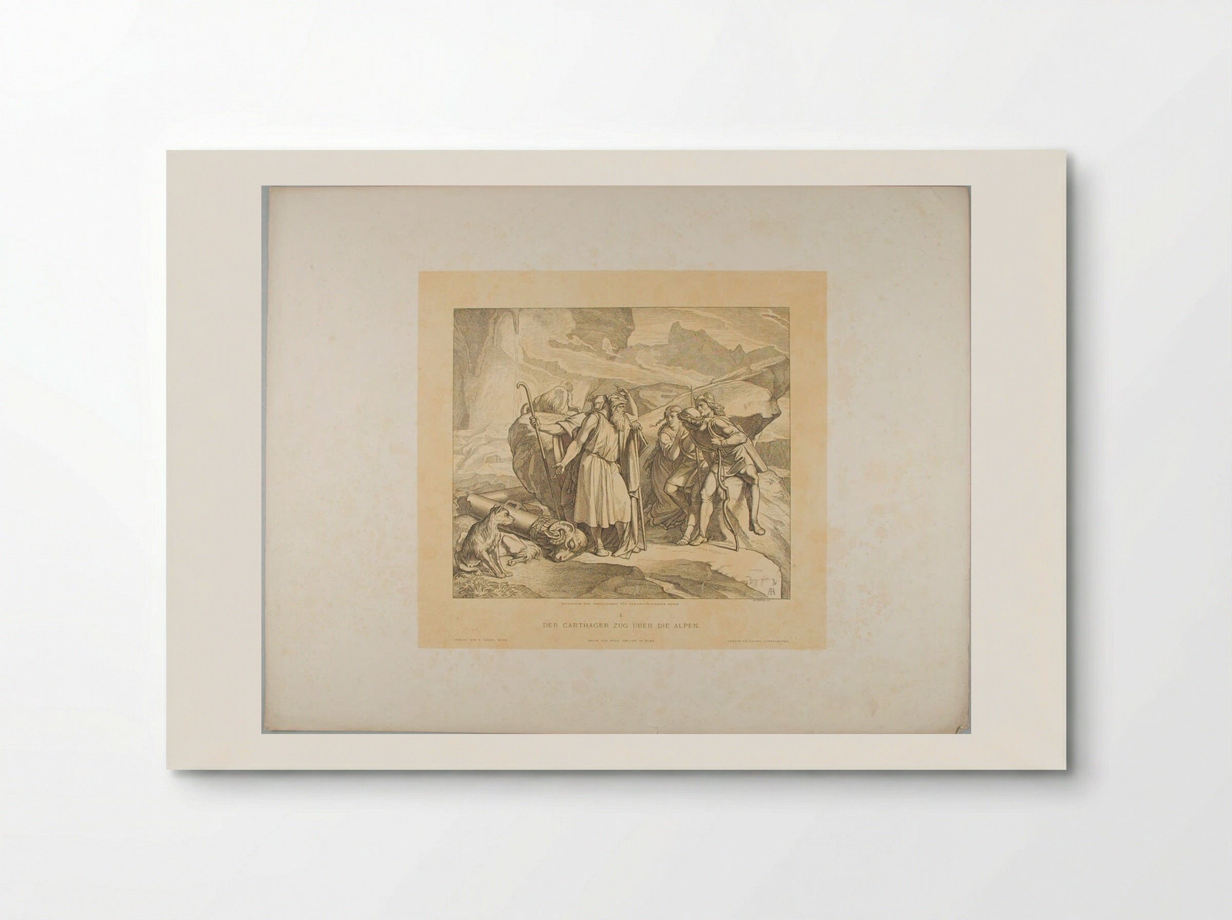 The Carthaginian March over the Alps - Alfred Rethel - Poster