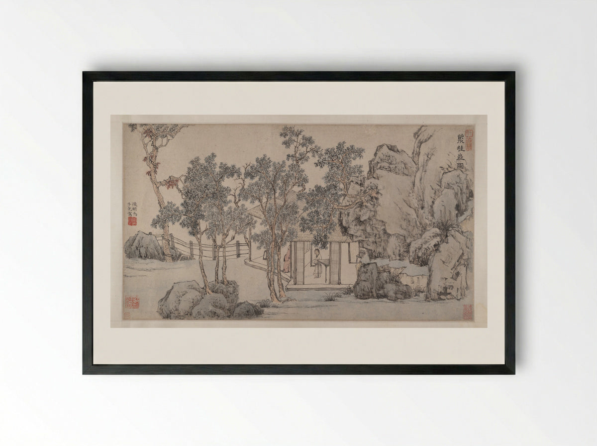 The Cassia Grove Studio - Wen Zhengming - Framed Print Black