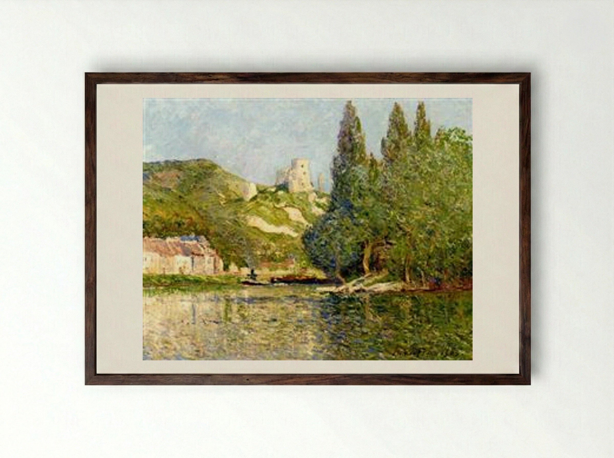 The Castle Gaillard - Maxime Maufra - Framed Print Dark Wood