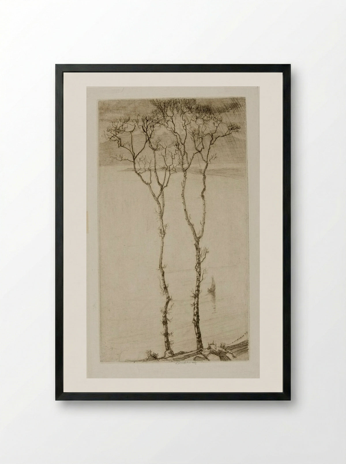 The Castle Rock, No. III - Ernest Stephen Lumsden - Framed Print Black