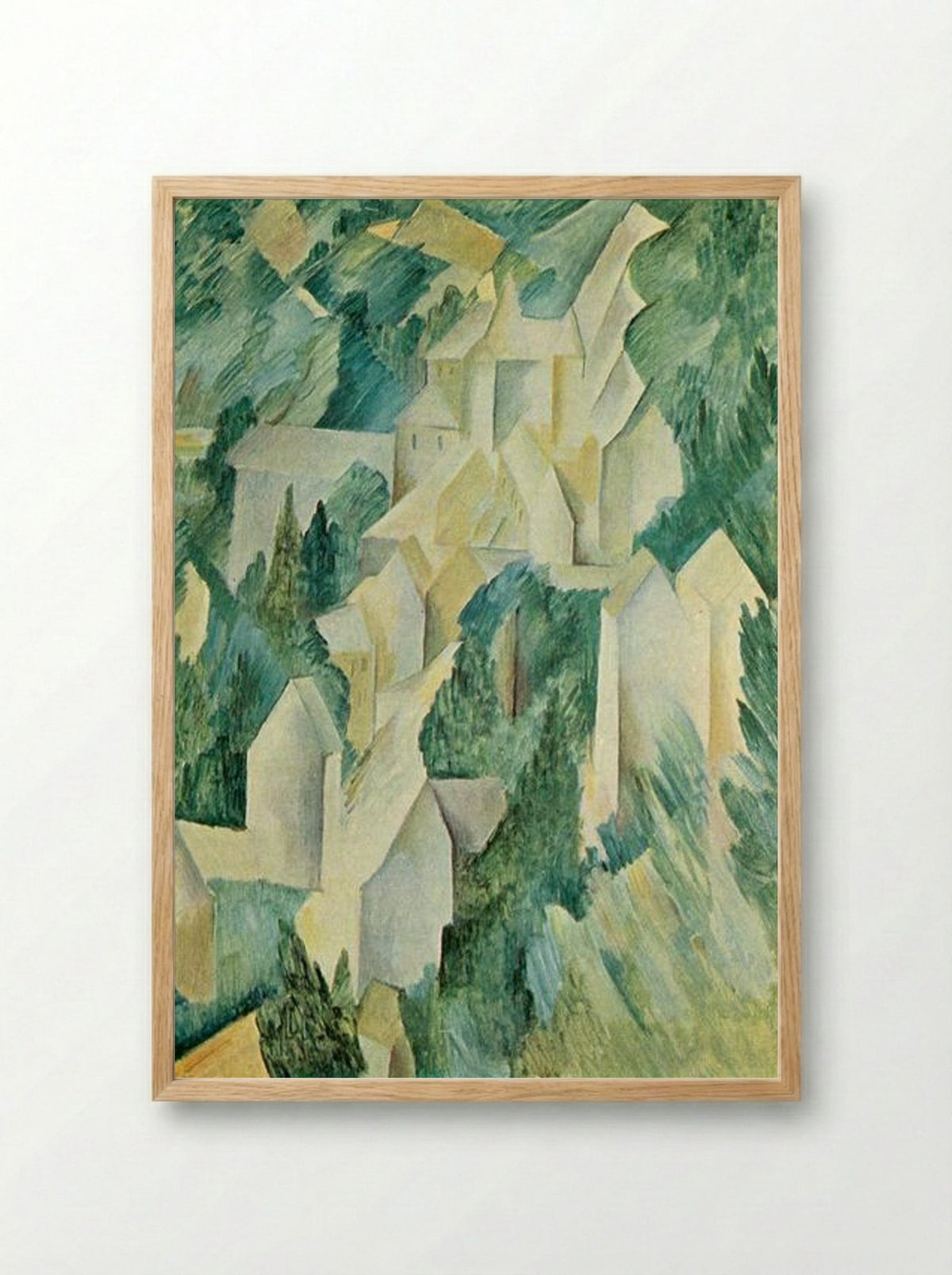 The Castle in La Roche-Guyon - Georges Braque - Framed Print Wood