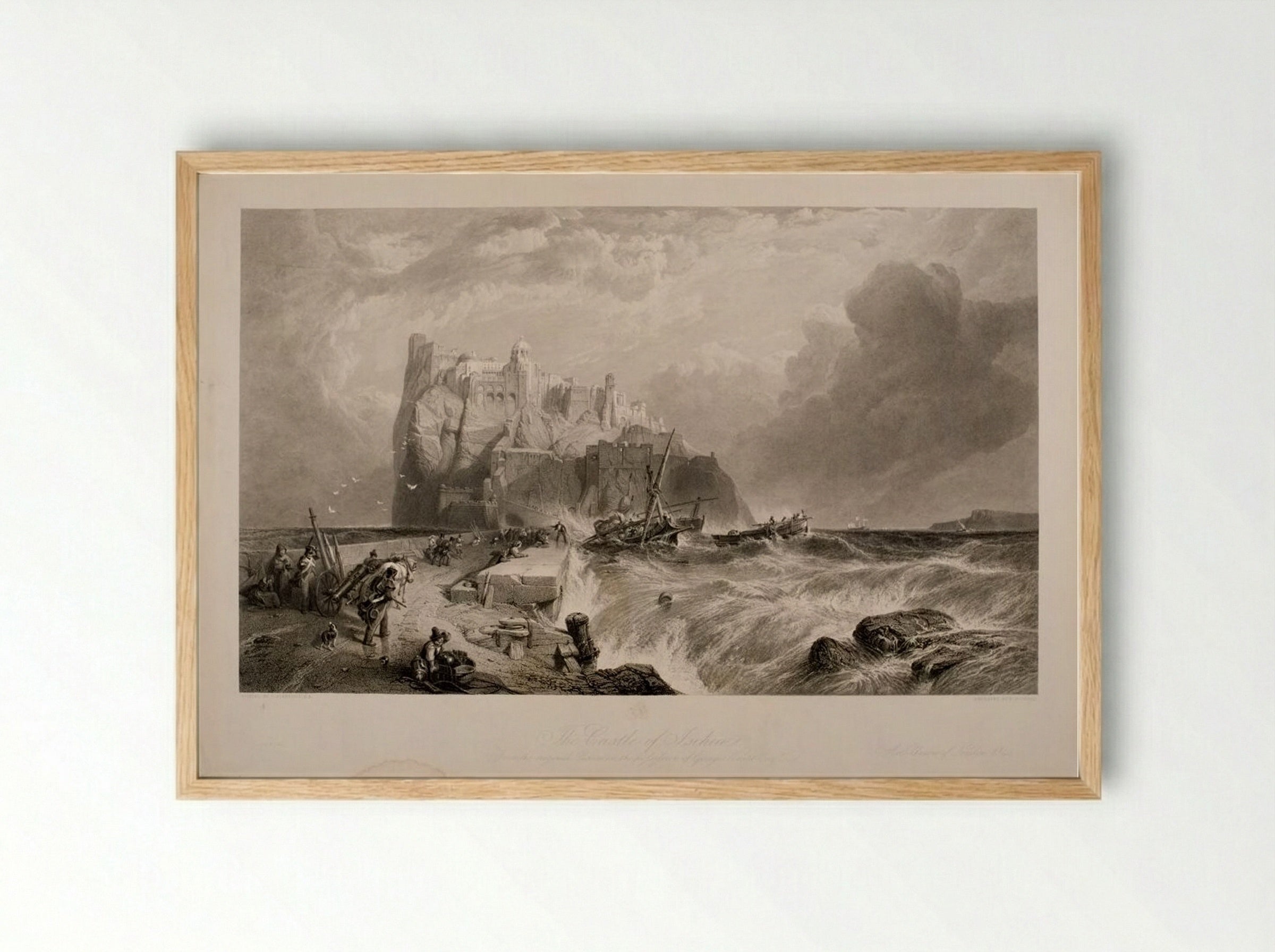 The Castle of Ischia - Edward Goodall - Framed Print Wood