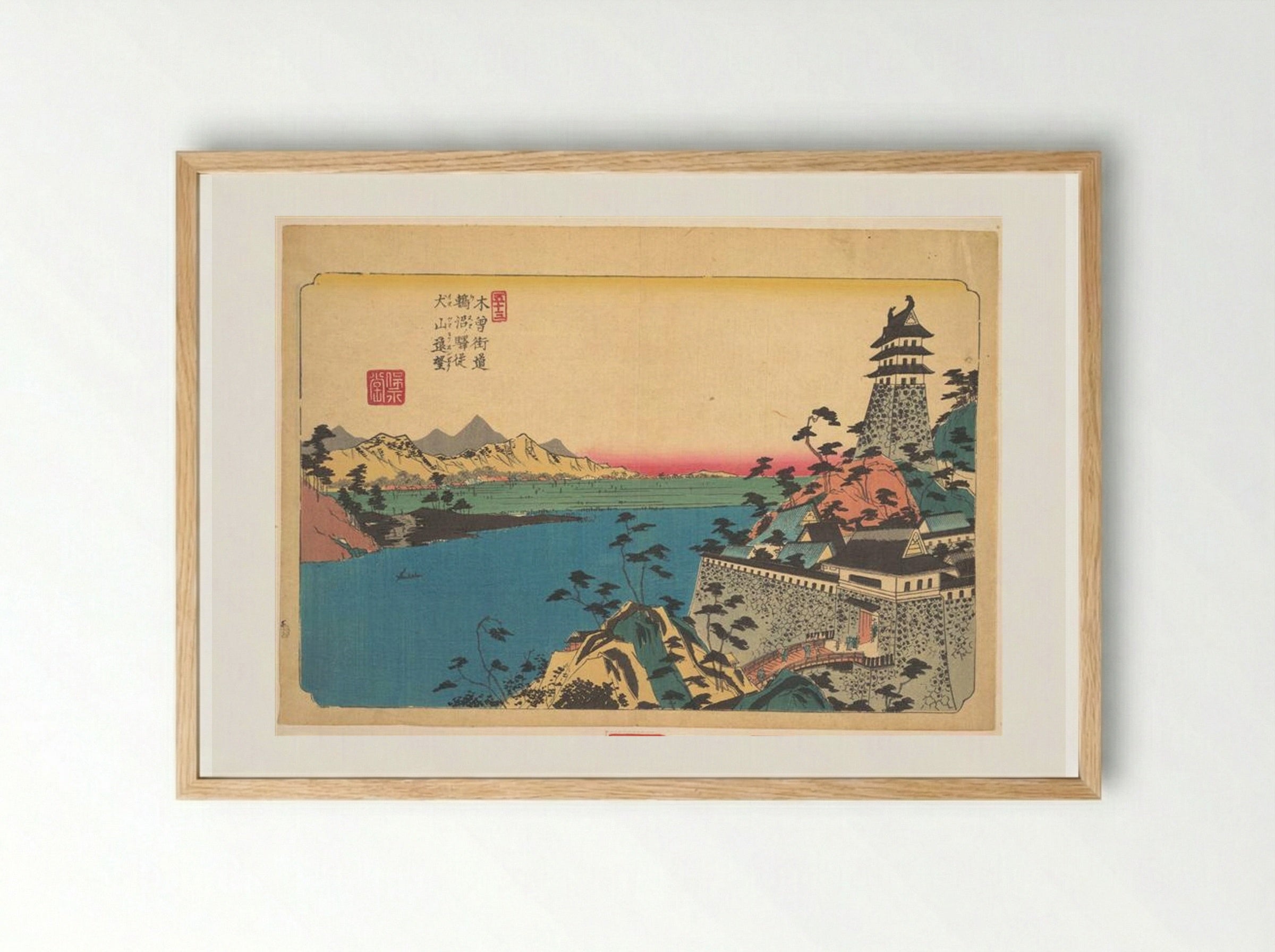 The Castle of Unuma - Keisai Eisen - Framed Print Wood