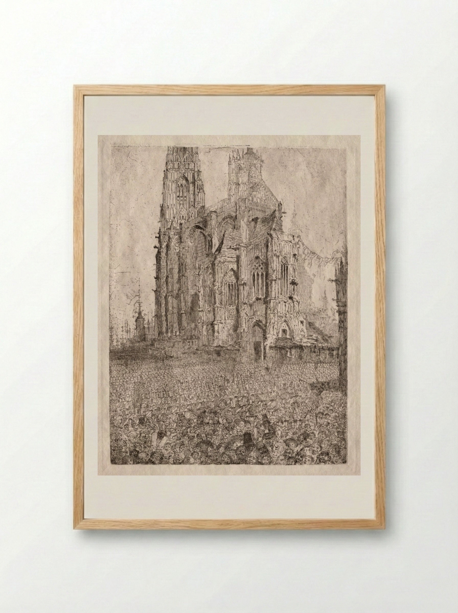 The Cathedral - James Ensor - Framed Print Wood