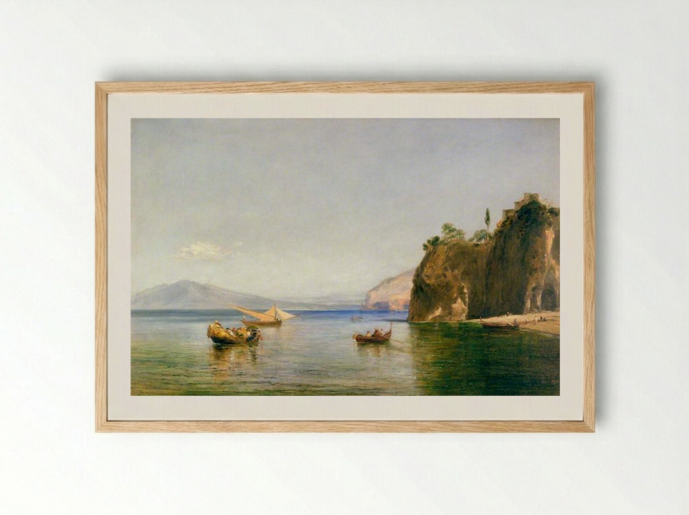 The Caves of Ulysses at Sorrento, Naples - William Collins - Framed Print Wood