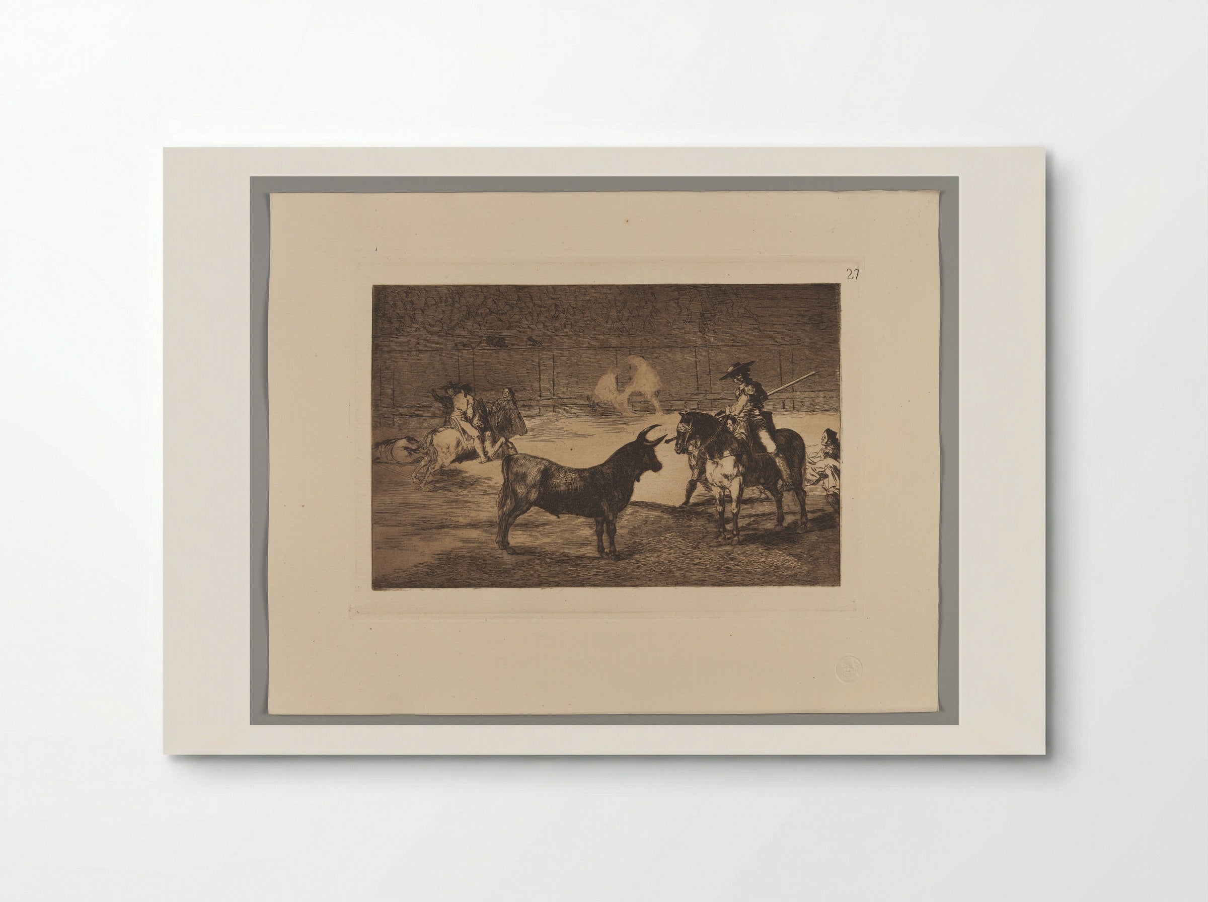 The Celebrated Picador, Fernando del Toro, Draws the Fierce Beast On with His Pique - Francisco José de Goya y Lucientes - Poster