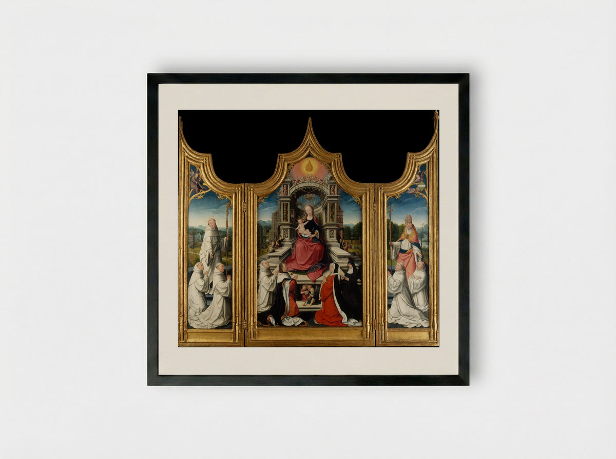 The Cellier Altarpiece - Jean Bellegambe - Framed Print Black
