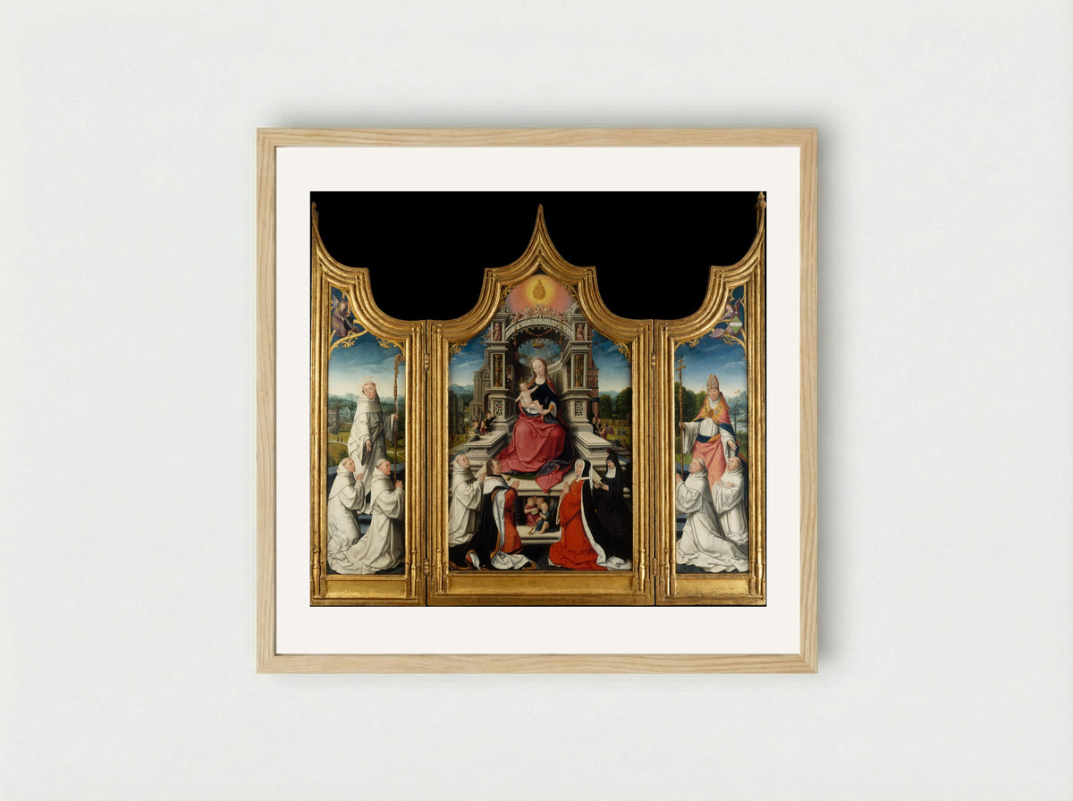 The Cellier Altarpiece - Jean Bellegambe - Framed Print Wood