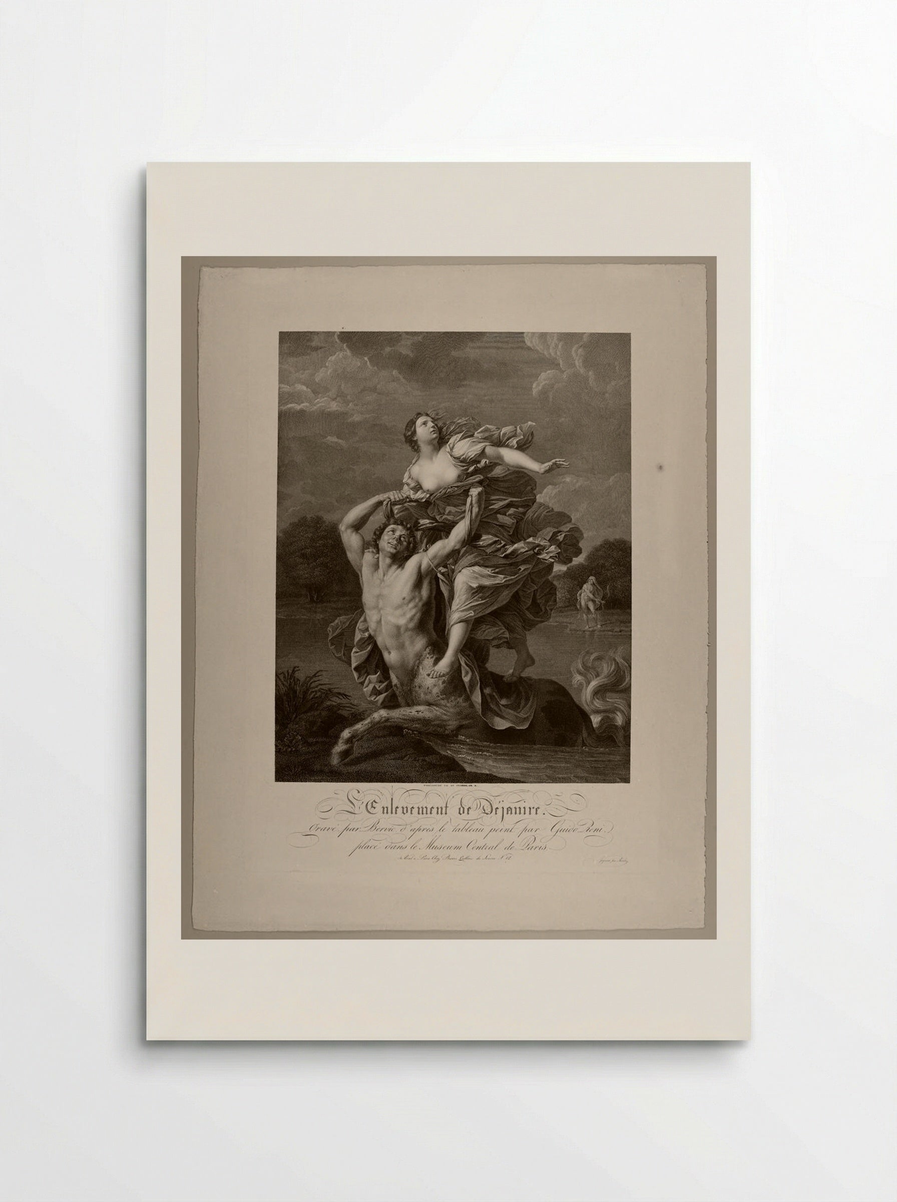 The Centaur Nessus Carries Off Deianira - Charles Clément Bervic - Poster