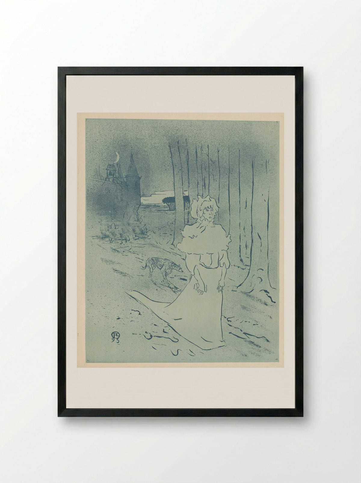 The Chatelaine (The Tocsin) - Henri de Toulouse-Lautrec - Framed Print Black