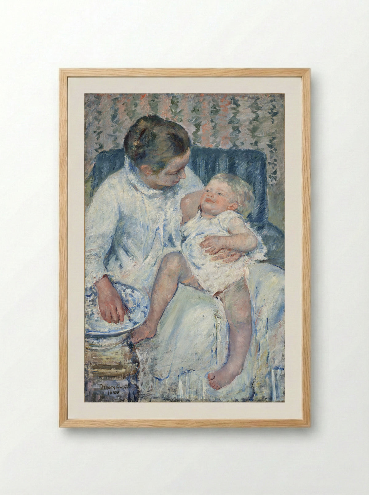 The Child's Bath - Mary Cassatt - Framed Print Wood