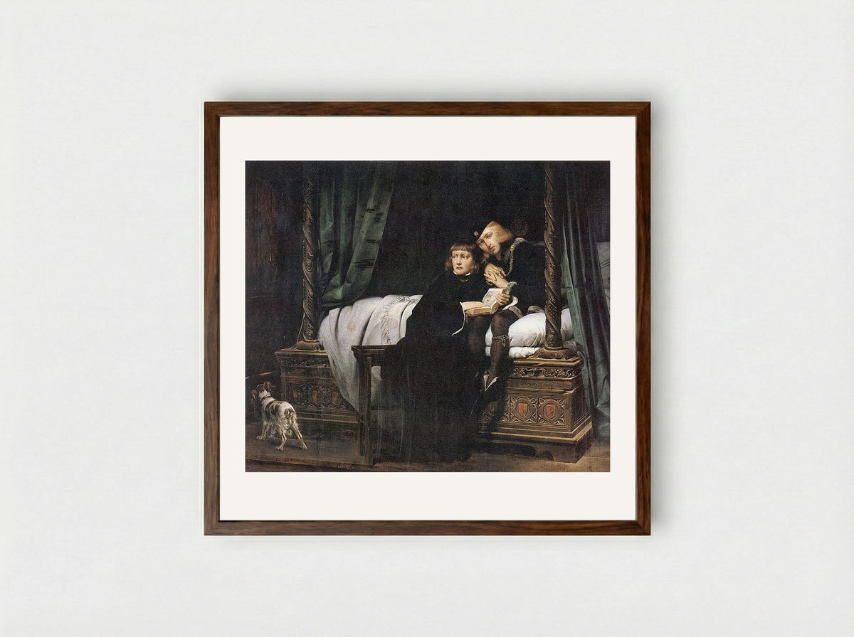 The Children of Edward - Paul Delaroche - Framed Print Dark Wood