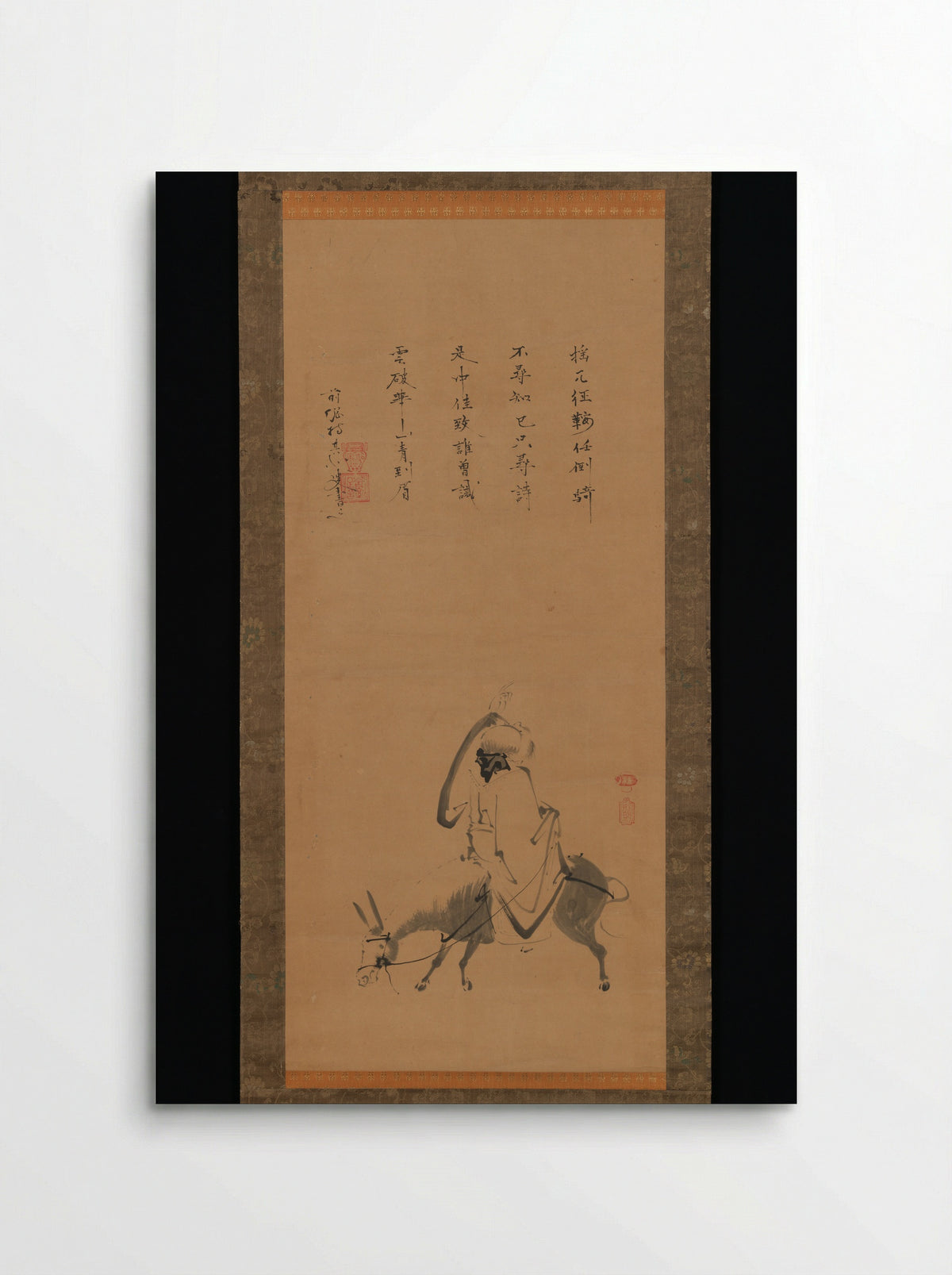 The Chinese Poet Pan Lang on a Donkey - Kano Kōya - Poster