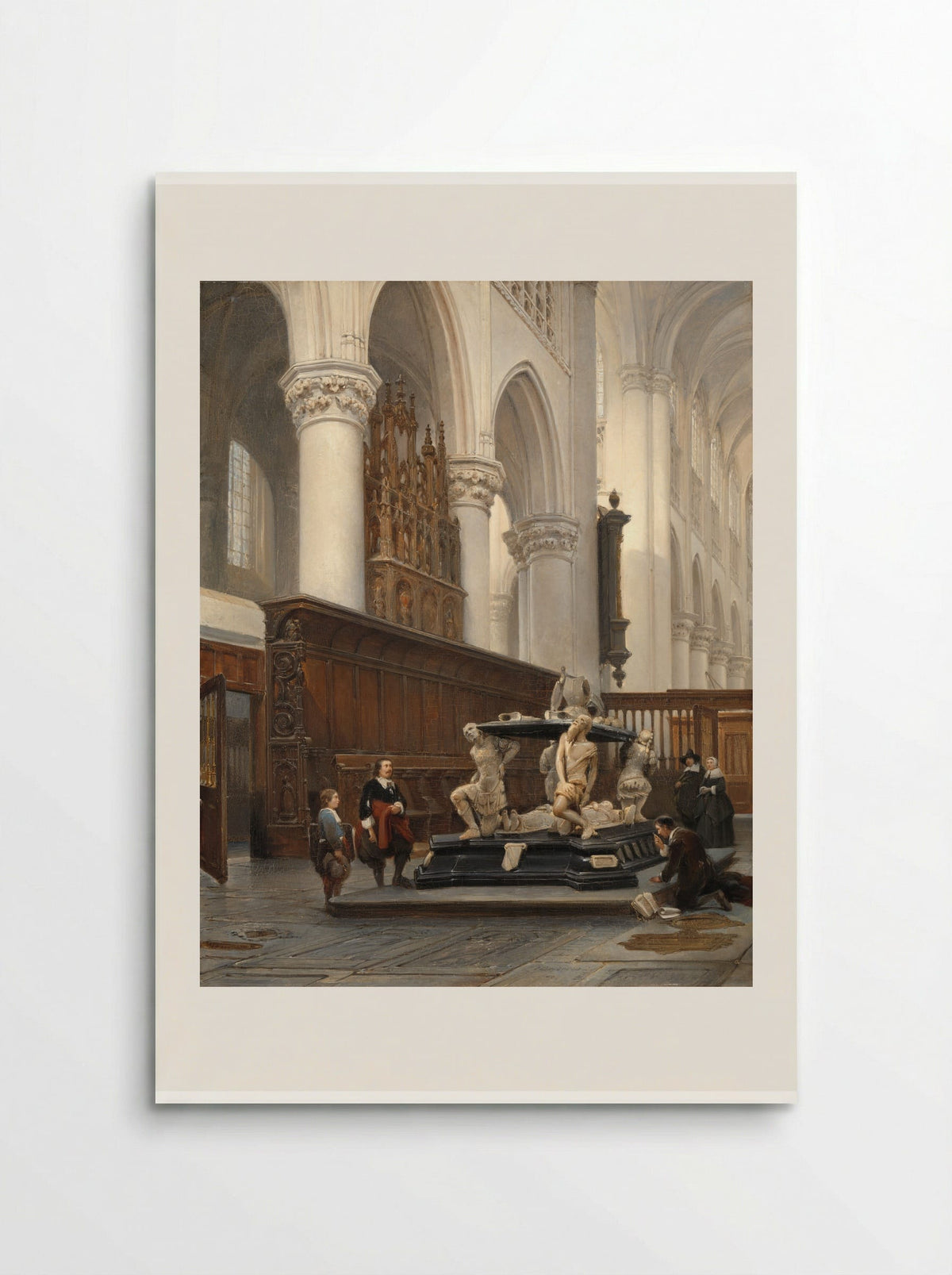 The Choir of the O.L.-Vrouwekerk in Breda with the Tomb of Engelbert II of Nassau - Johannes Bosboom - Poster