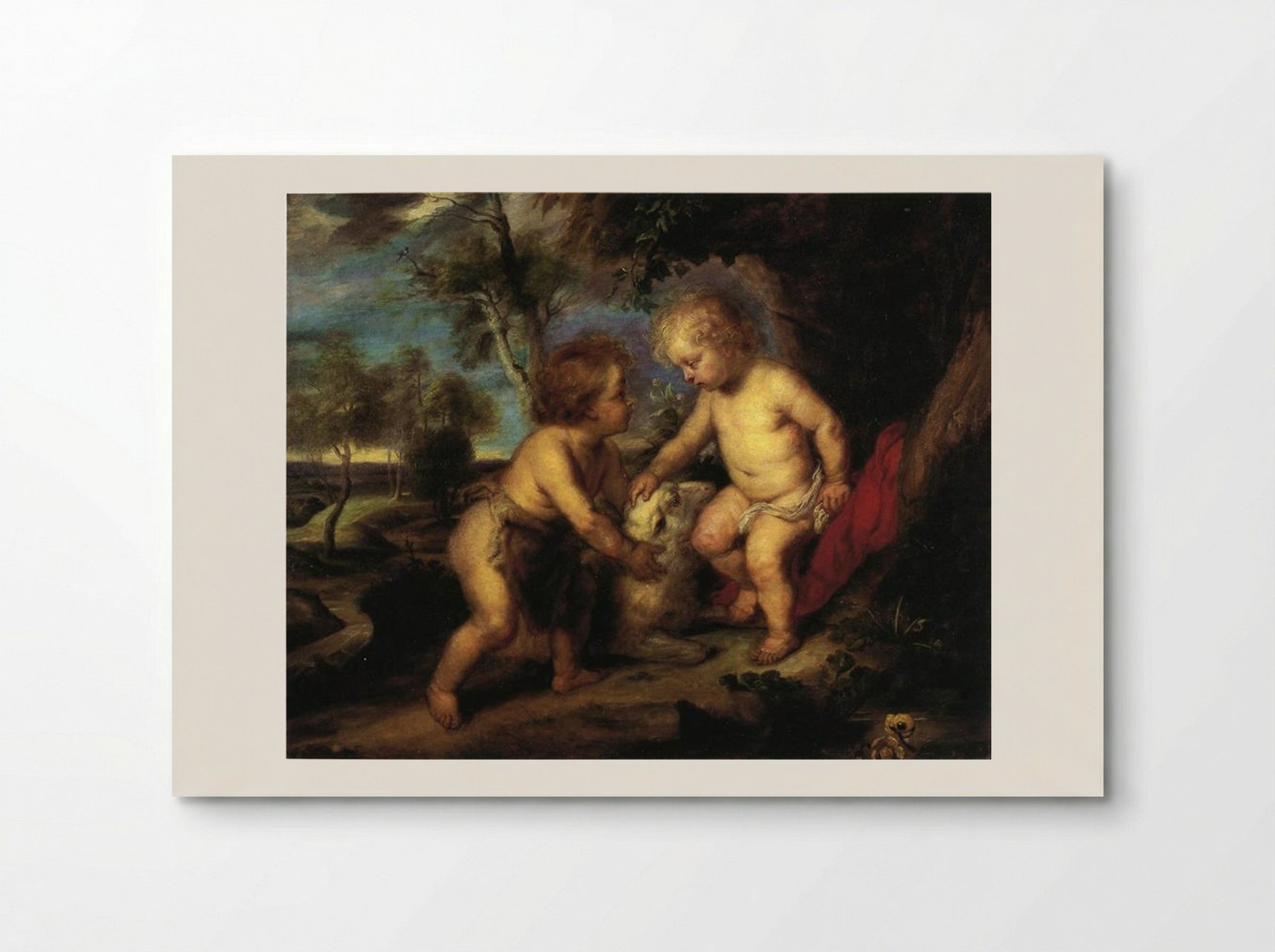 The Christ Child and the Infant St. John (after Rubens) - T. C. Steele - Poster