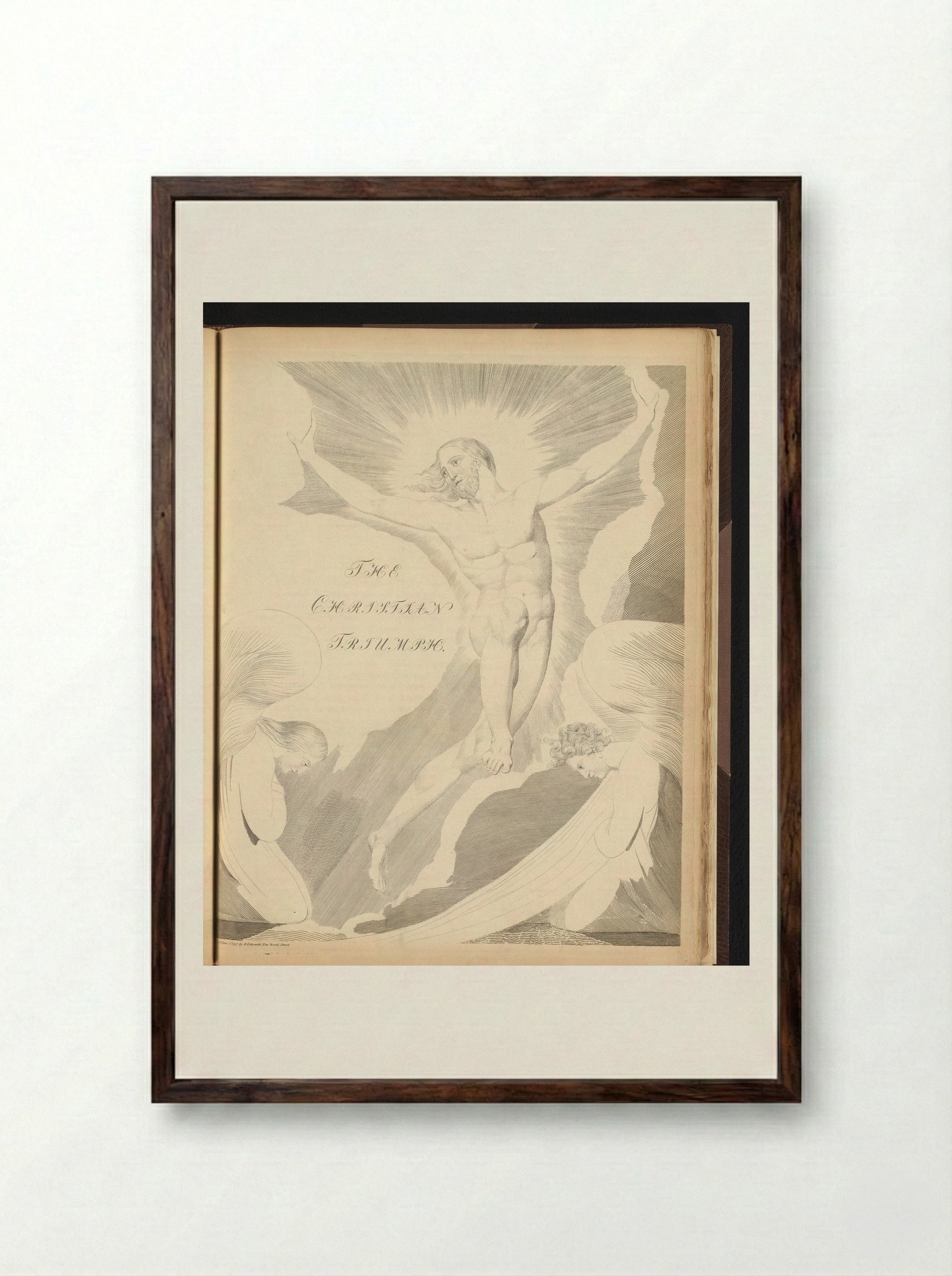 The Christian Triumph - William Blake - Framed Print Dark Wood