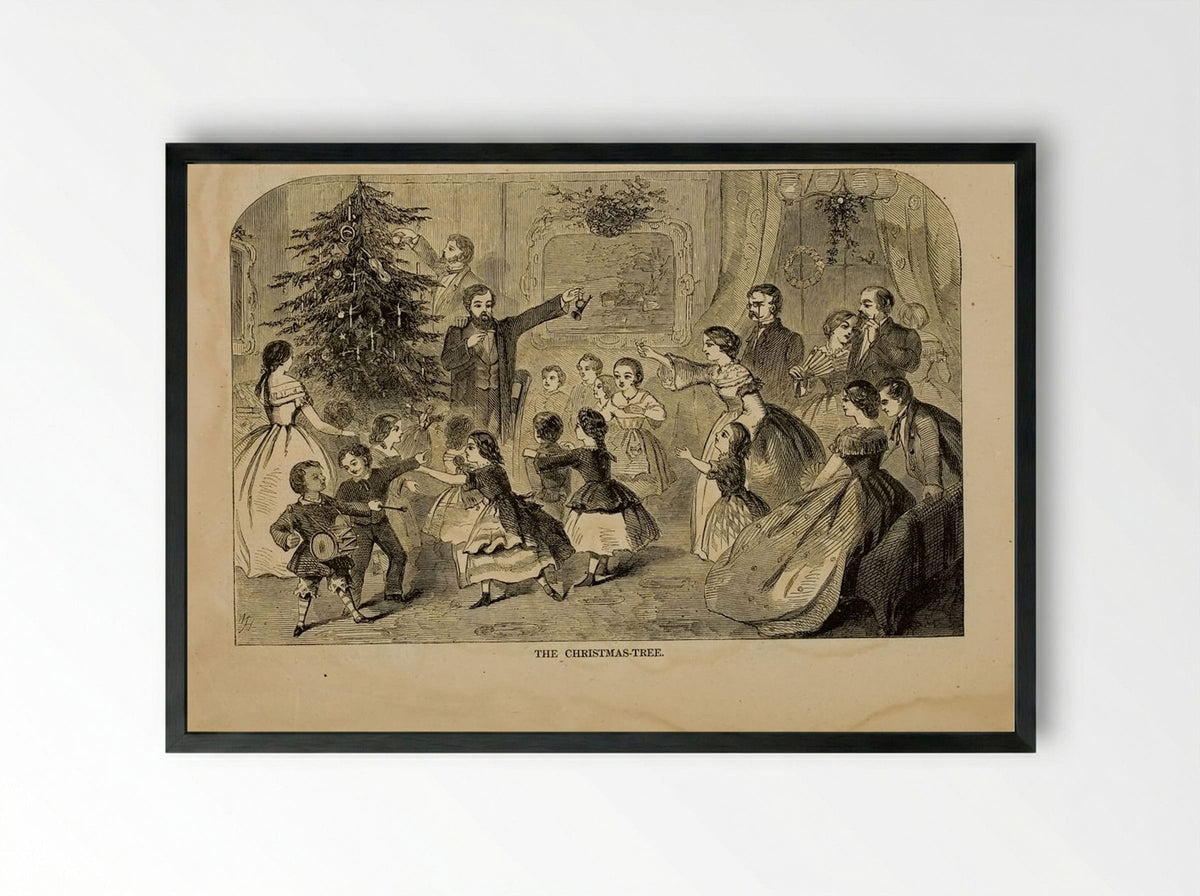 The Christmas Tree - Winslow Homer - Framed Print Black