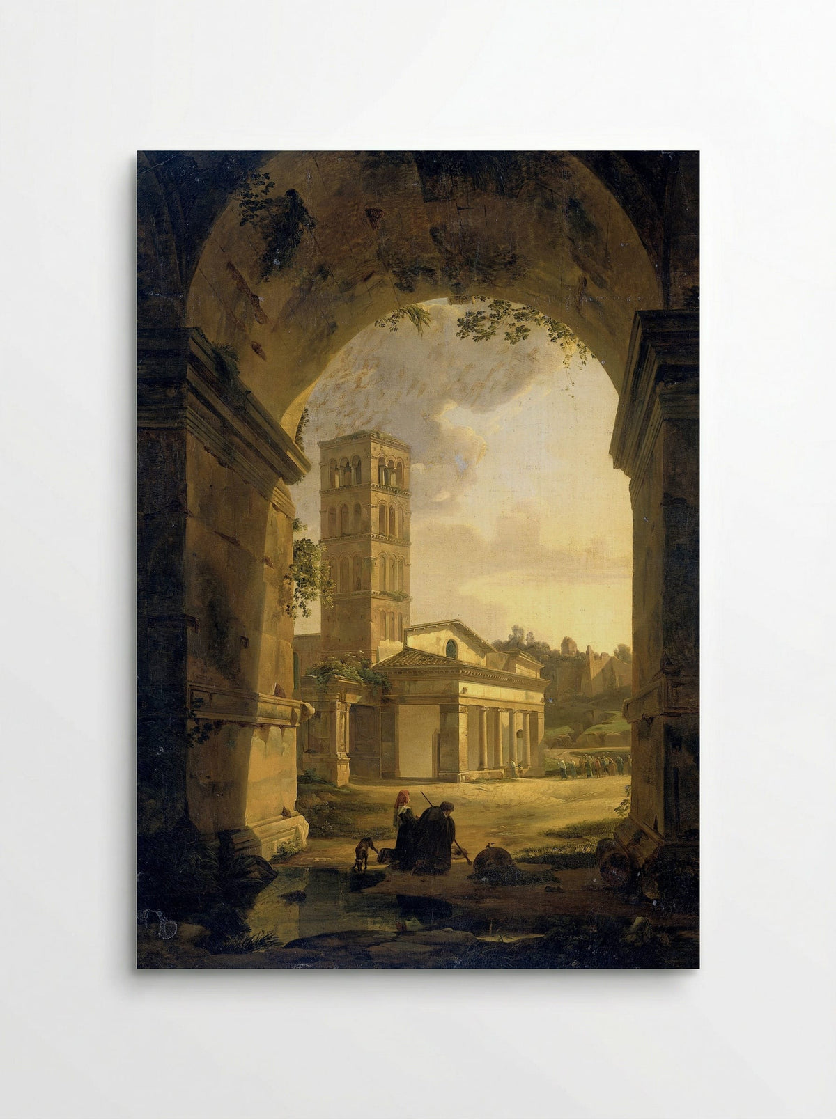 The Church of San Giorgio in Velabro, Rome - Antonie Sminck Pitloo - Poster
