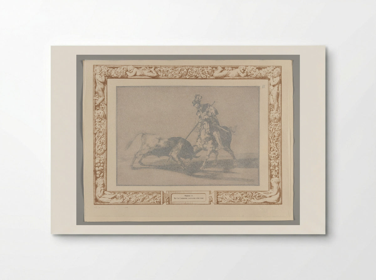 The Cid Campeador Spearing Another Bull - Francisco José de Goya y Lucientes - Poster