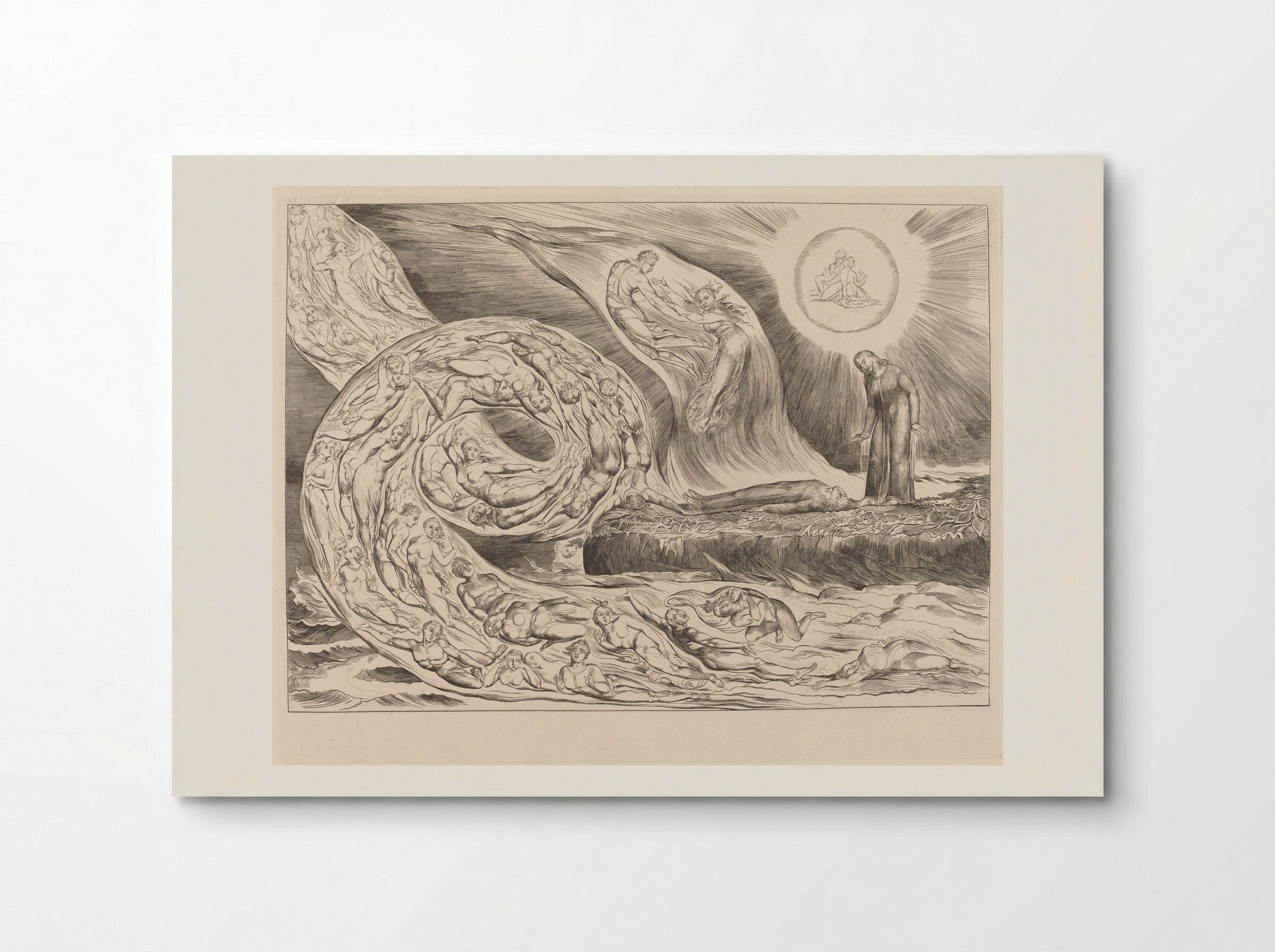 The Circle of the Lustful: Paolo and Francesca - William Blake - Poster