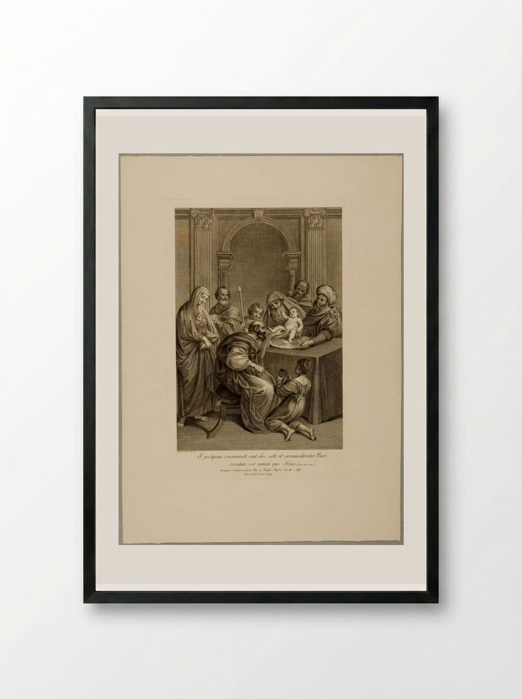 The Circumcision - Domenico Cunego - Framed Print Black