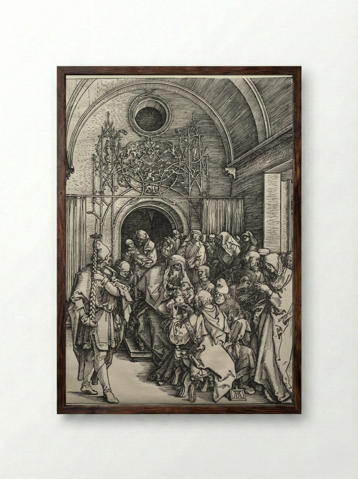 The Circumcision - Albrecht Dürer - Framed Print Dark Wood