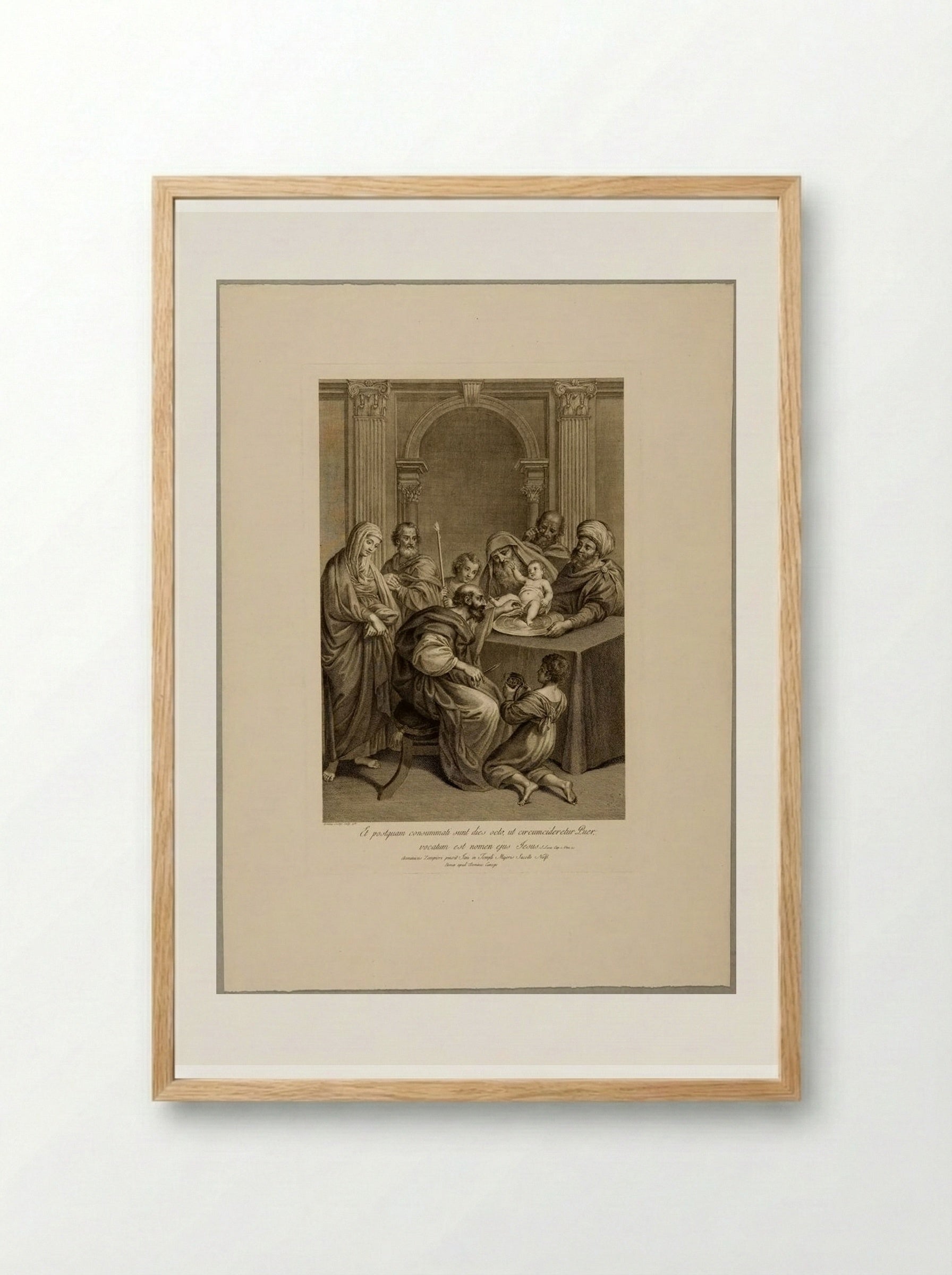 The Circumcision - Domenico Cunego - Framed Print Wood