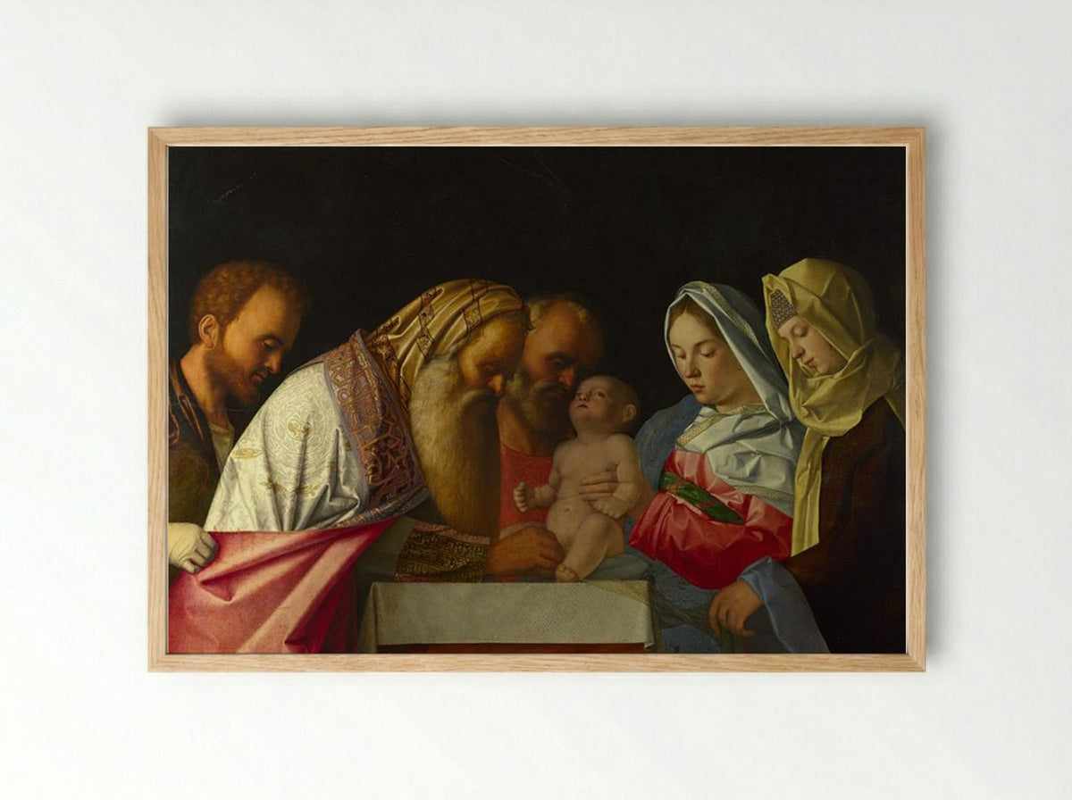 The Circumcision - Giovanni Bellini - Framed Print Wood