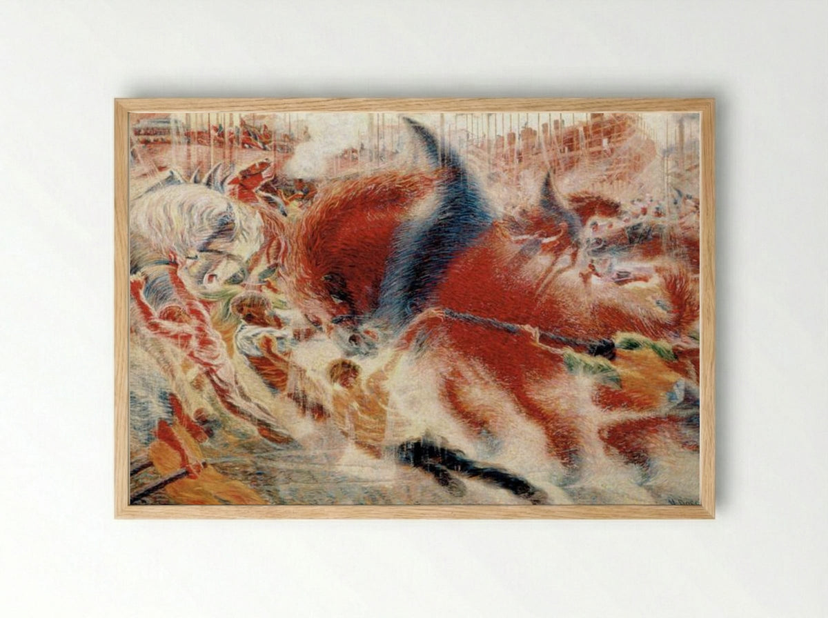 The City Rises - Umberto Boccioni - Framed Print Wood