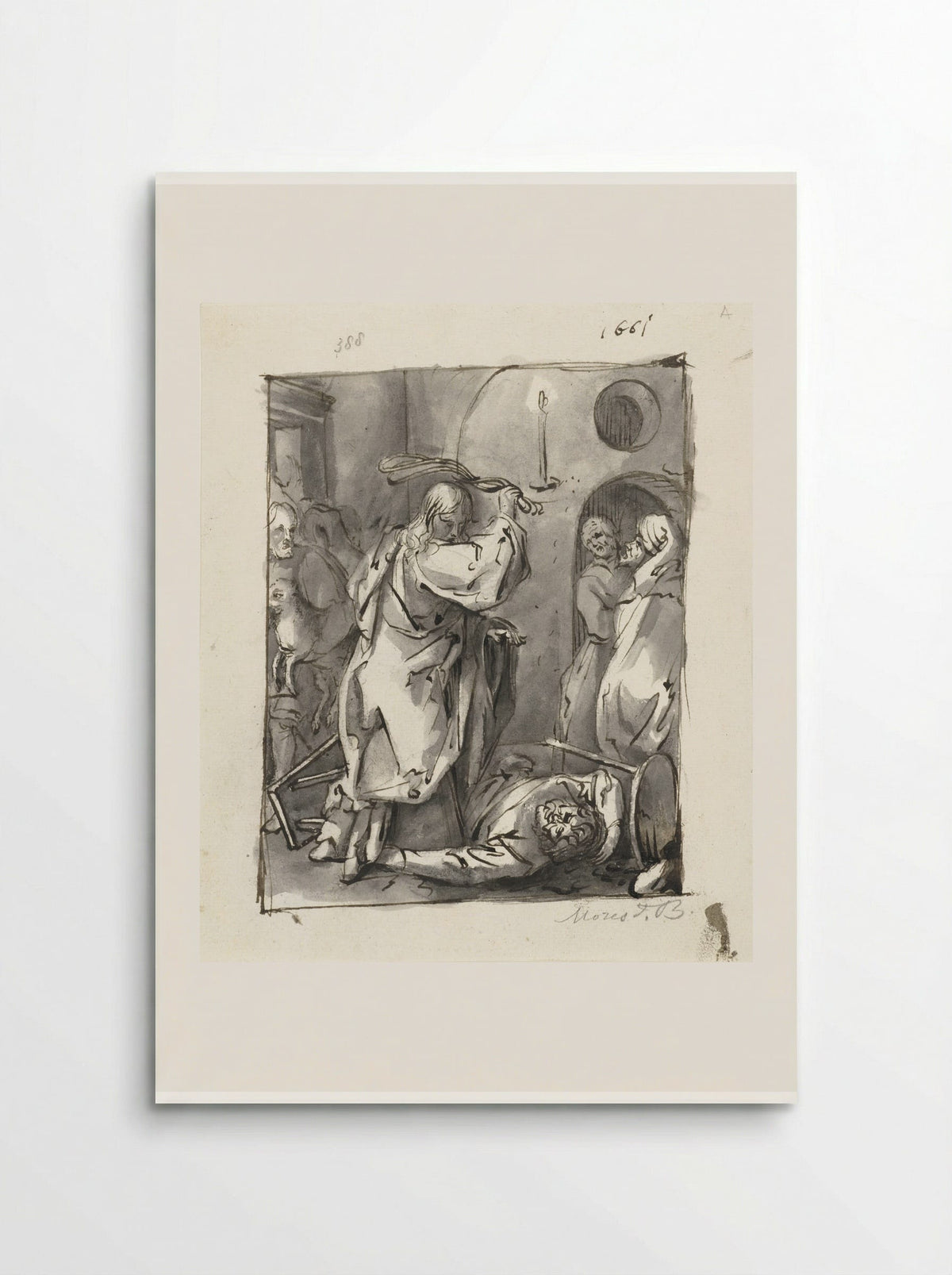The Cleansing of the Temple - Moses ter Borch - Poster