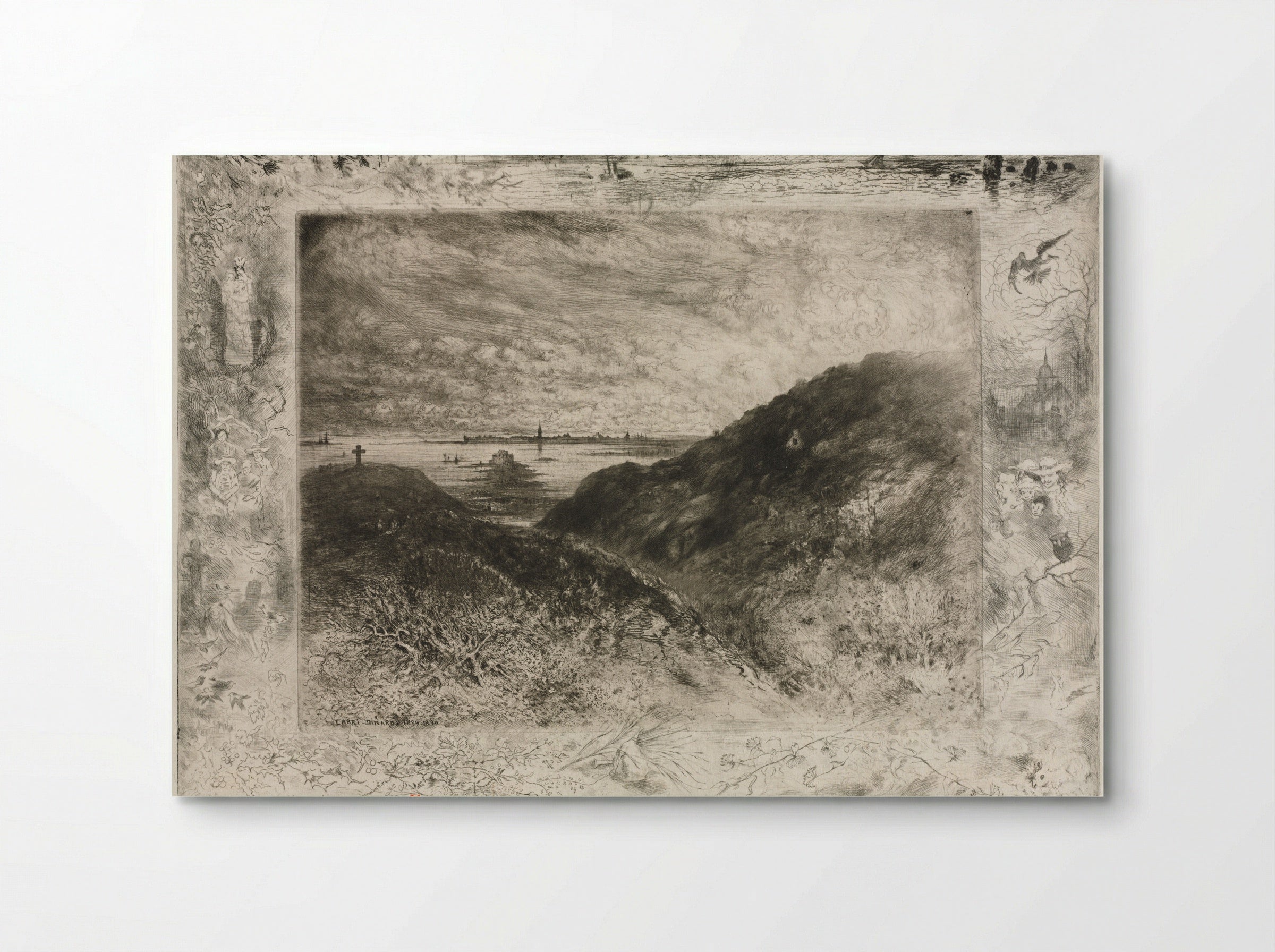 The Cliff: Bay of Saint-Malo - Félix Hilaire Buhot - Poster