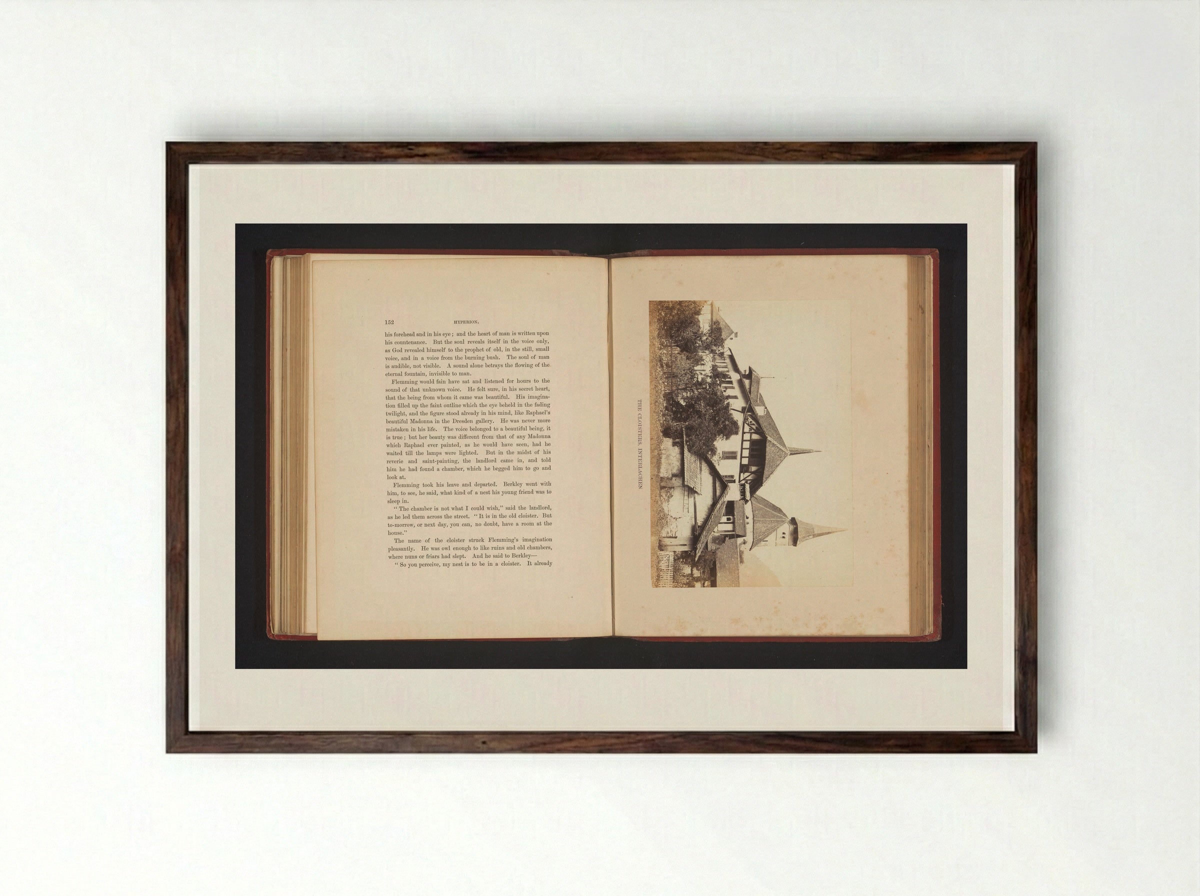 The Cloisters, Interlaken - Francis Frith - Framed Print Dark Wood