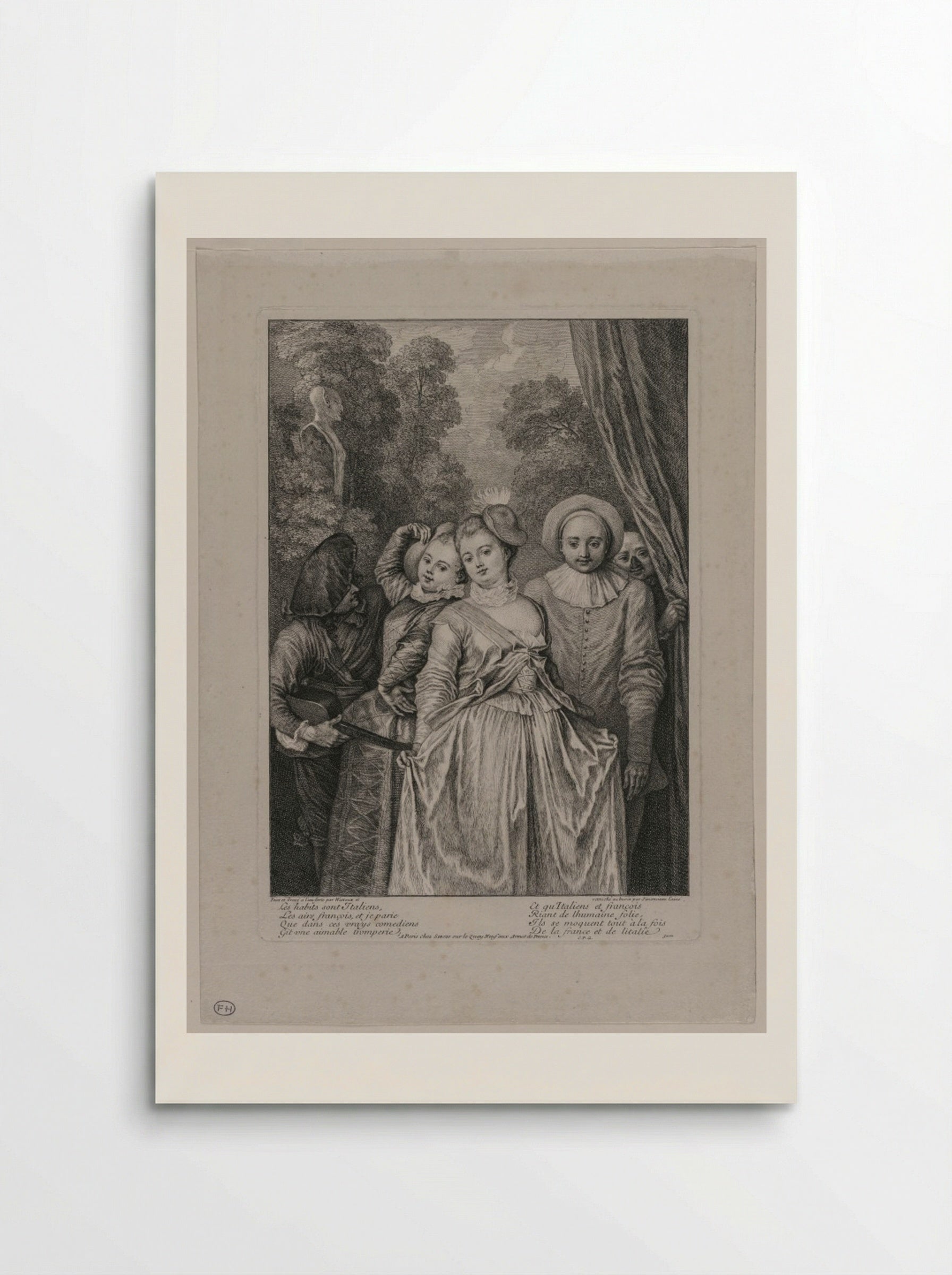 The Clothes are Italian - Jean-Antoine Watteau - Poster
