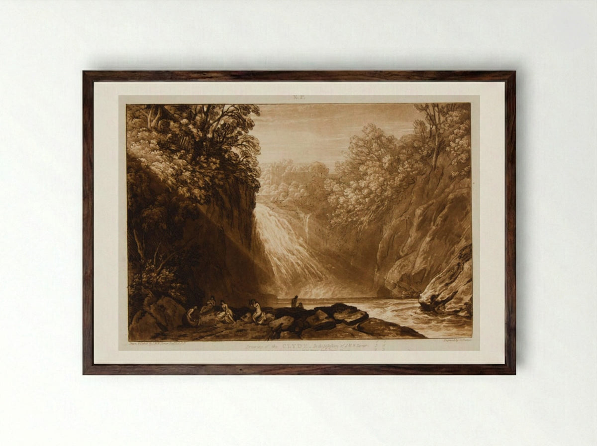 The Clyde - Charles Turner - Framed Print Dark Wood