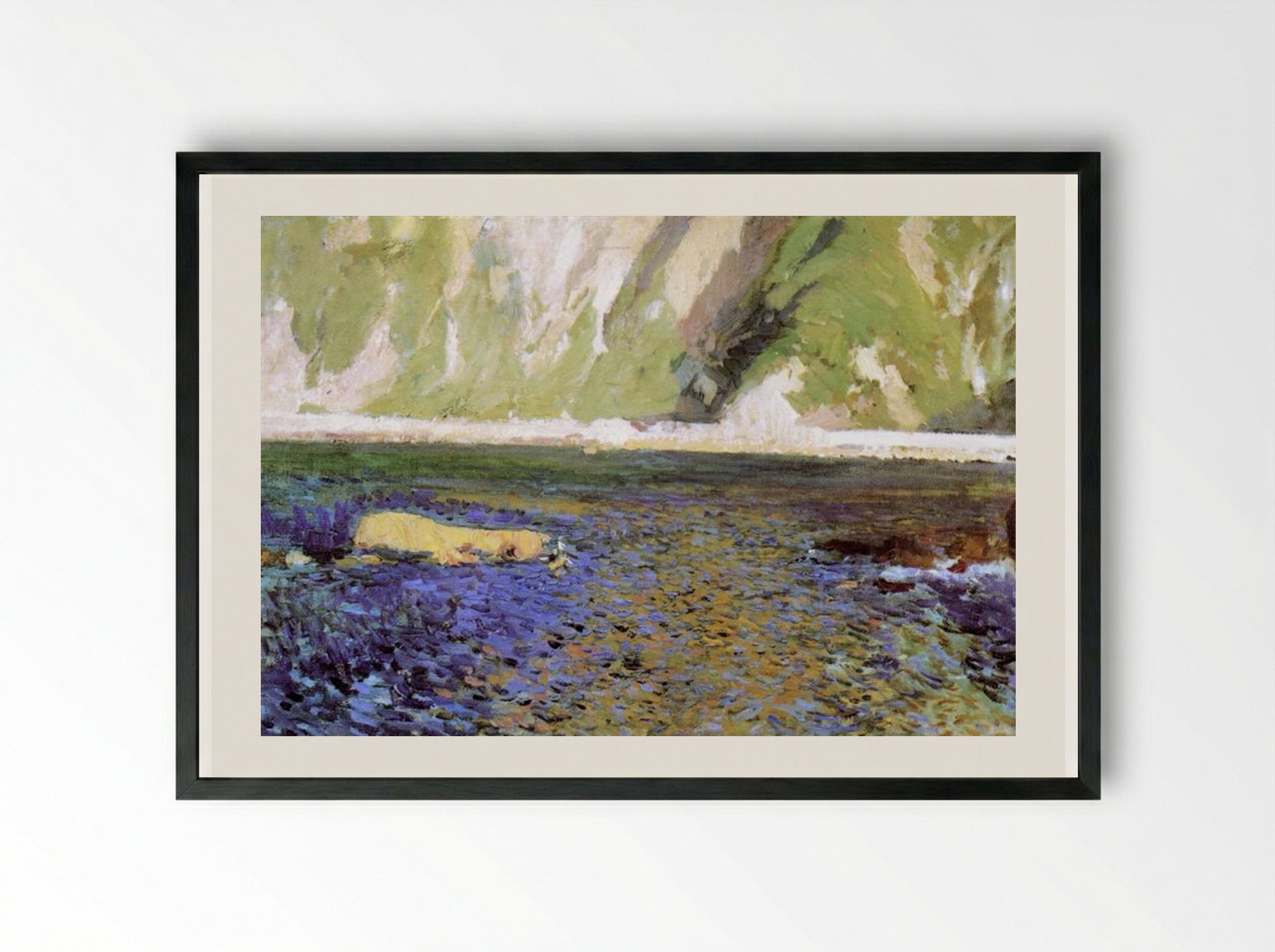 The Coast near San Sebastian - Joaquín Sorolla - Framed Print Black