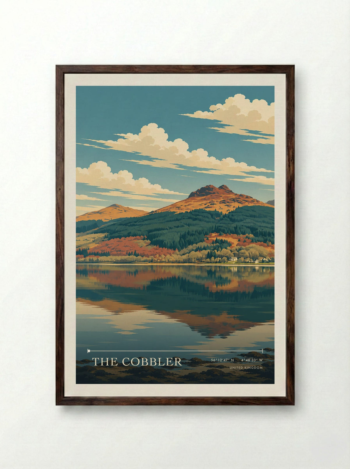 The Cobbler | Travel Poster - Framed Print Dark Wood
