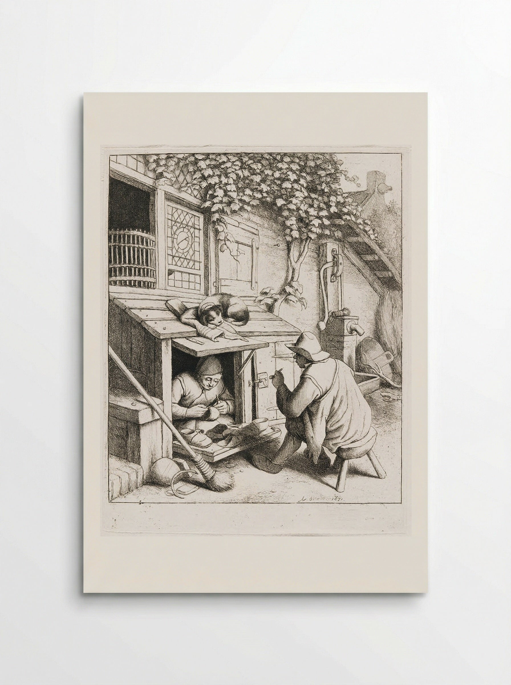 The Cobbler - Adriaen van Ostade - Poster
