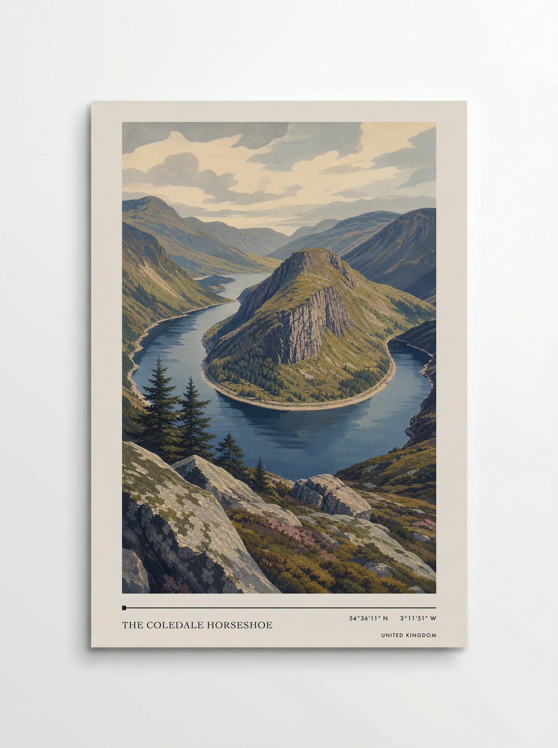 The Coledale Horseshoe United Kingdom Travel Poster - Poster