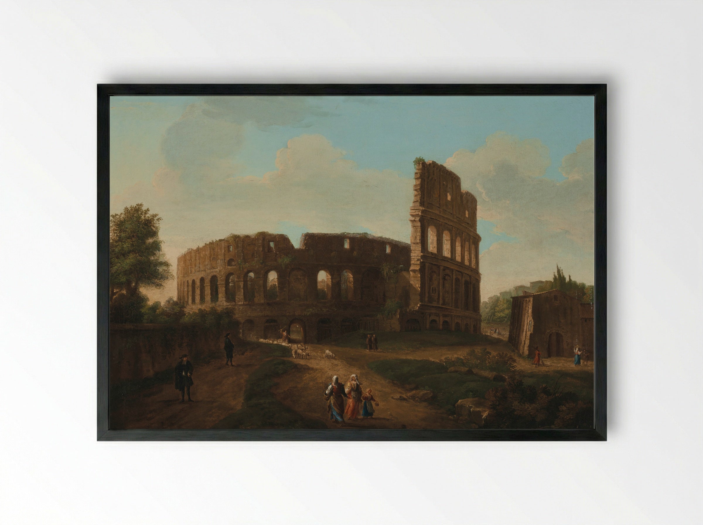 The Colosseum, Rome - Gaspar van Wittel - Framed Print Black