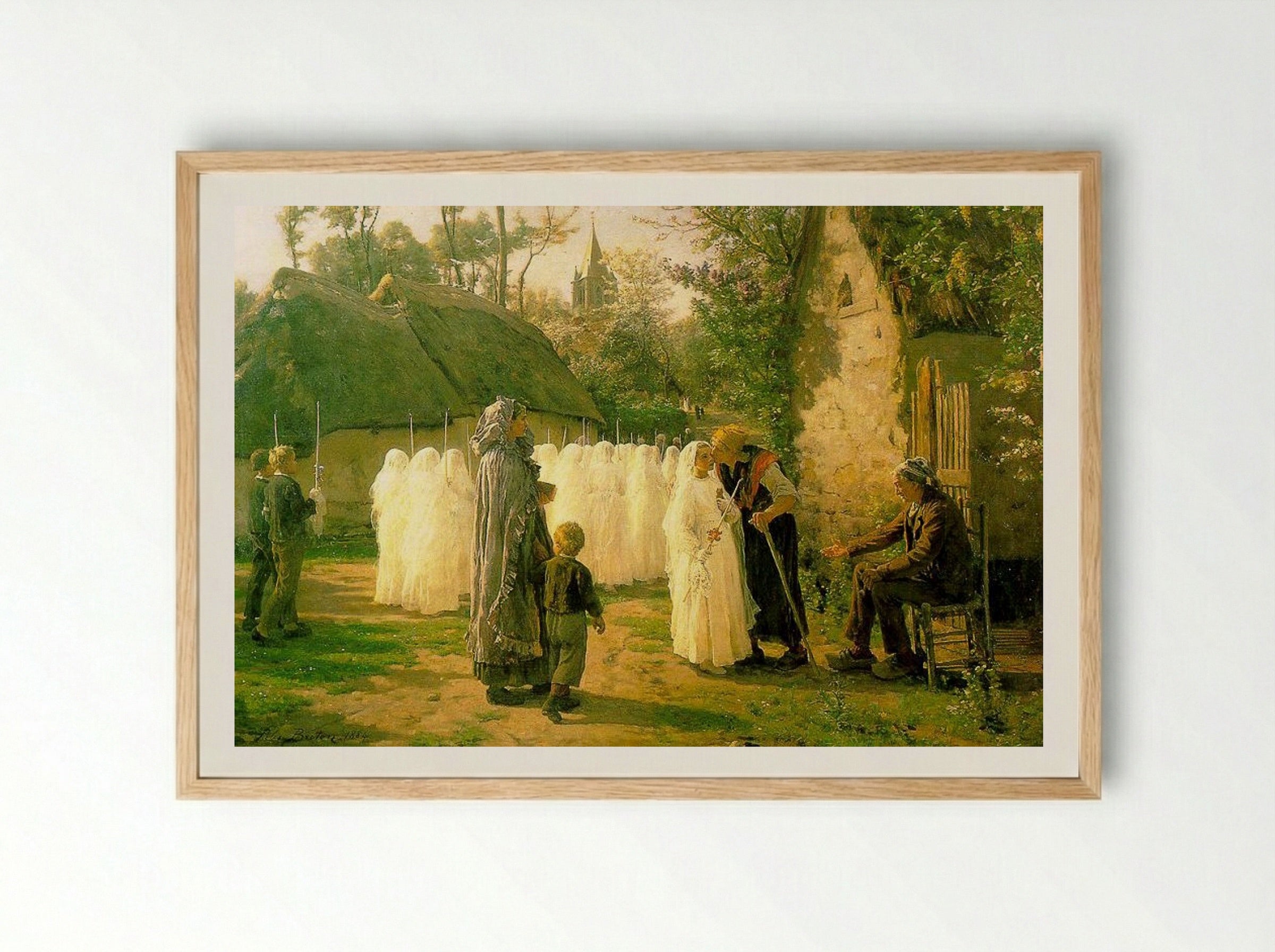 The Communicants - Jules Breton - Framed Print Wood