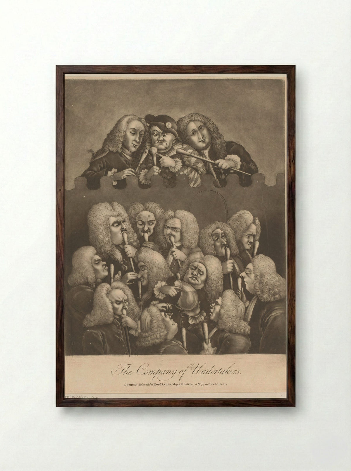 The Company of Undertakers - Richard Purcell - Framed Print Dark Wood