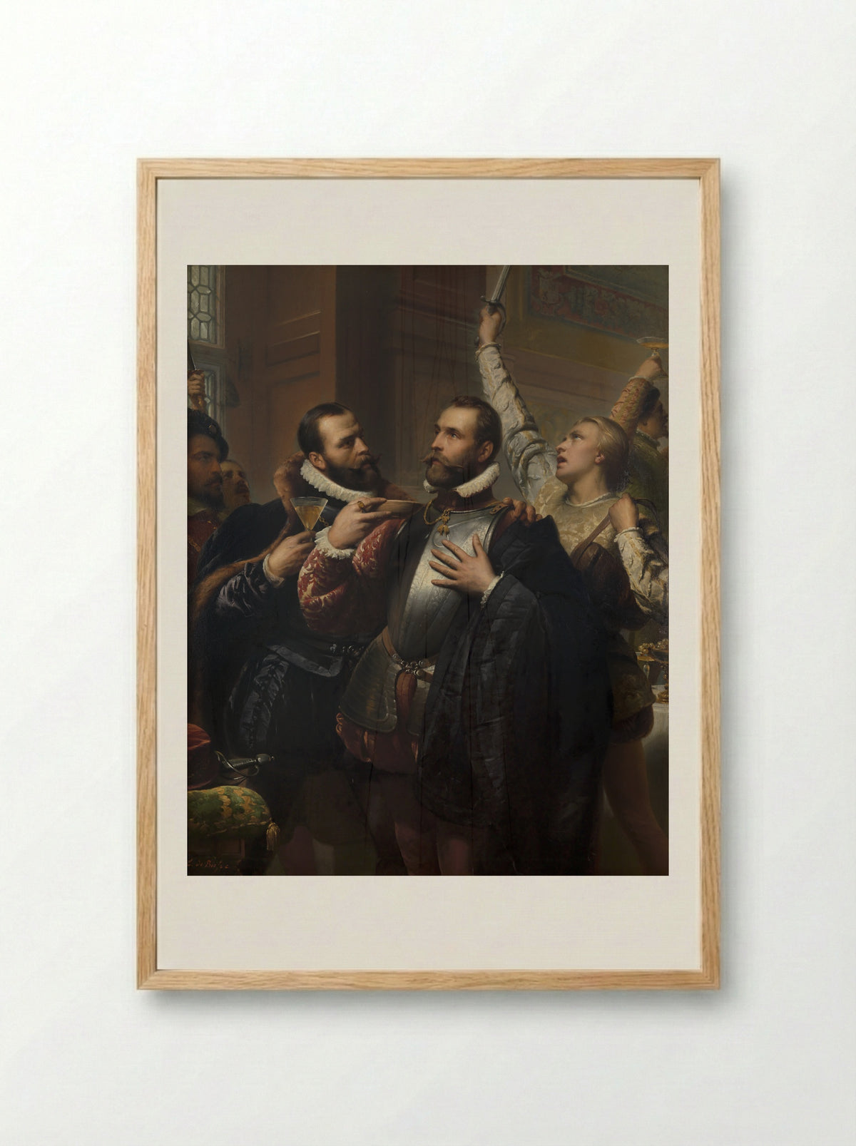 The Compromise of the Nobles (1566) - Edouard De Biefve - Framed Print Wood