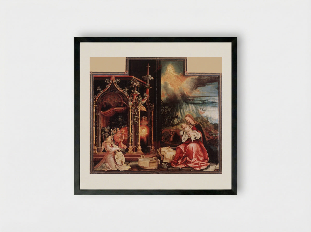 The Concert of Angels - Matthias Grünewald - Framed Print Black