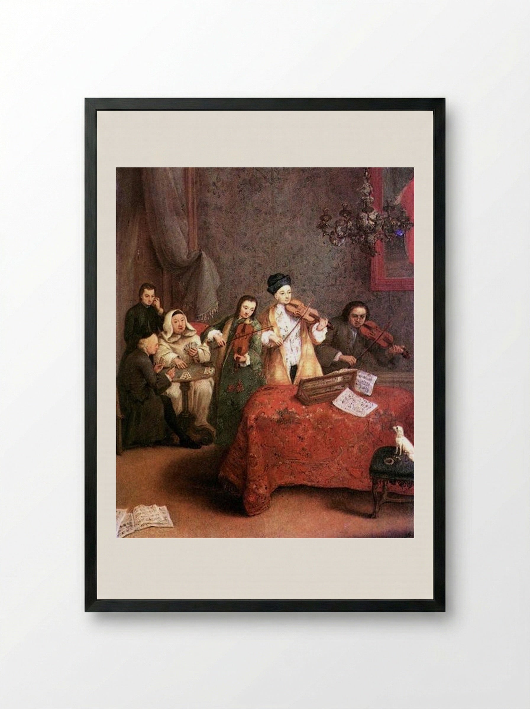 The Concert - Pietro Longhi - Framed Print Black
