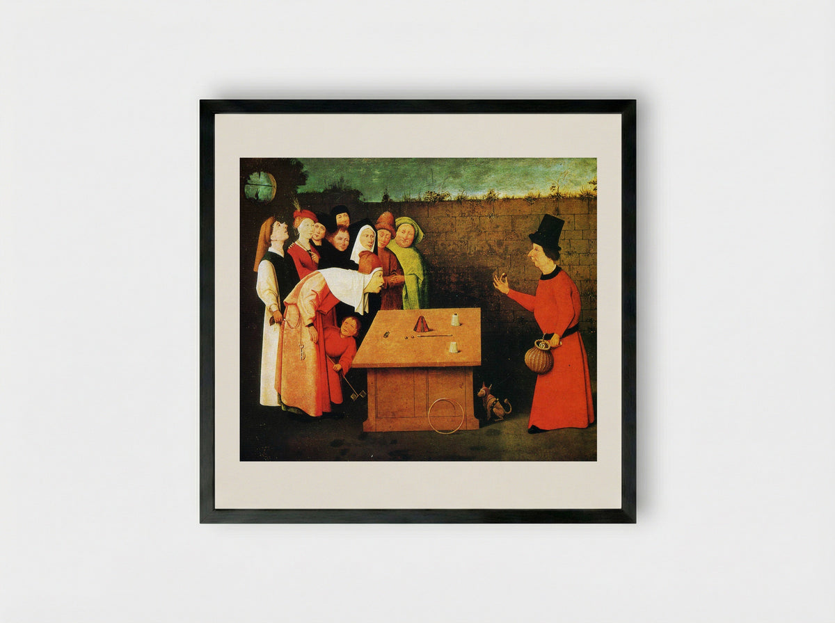 The Conjuror - Hieronymus Bosch - Framed Print Black
