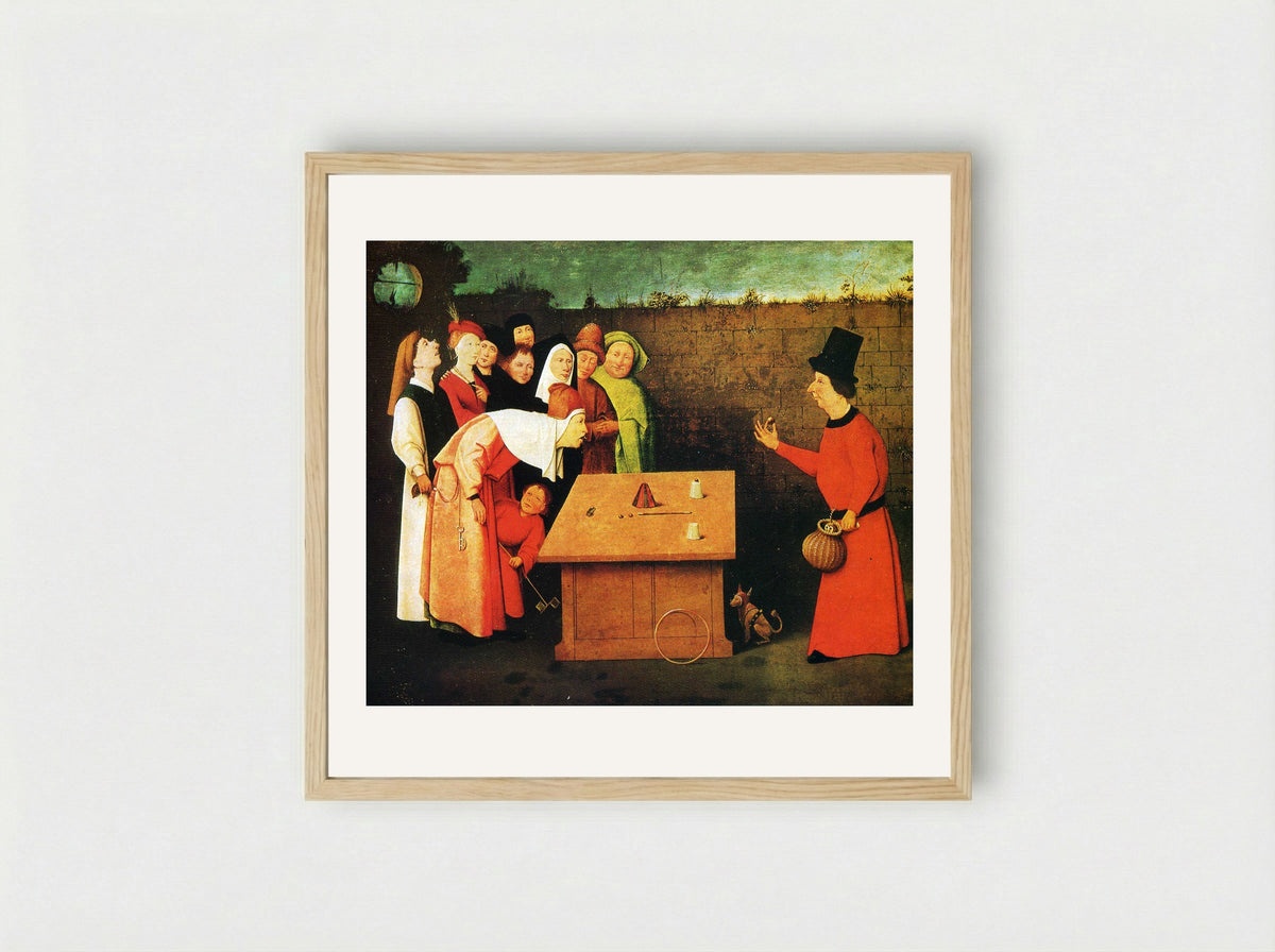 The Conjuror - Hieronymus Bosch - Framed Print Wood