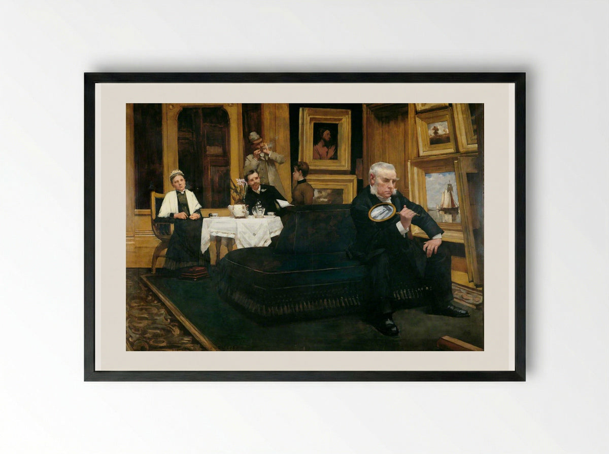 The Connoisseur - Henry Herbert La Thangue - Framed Print Black