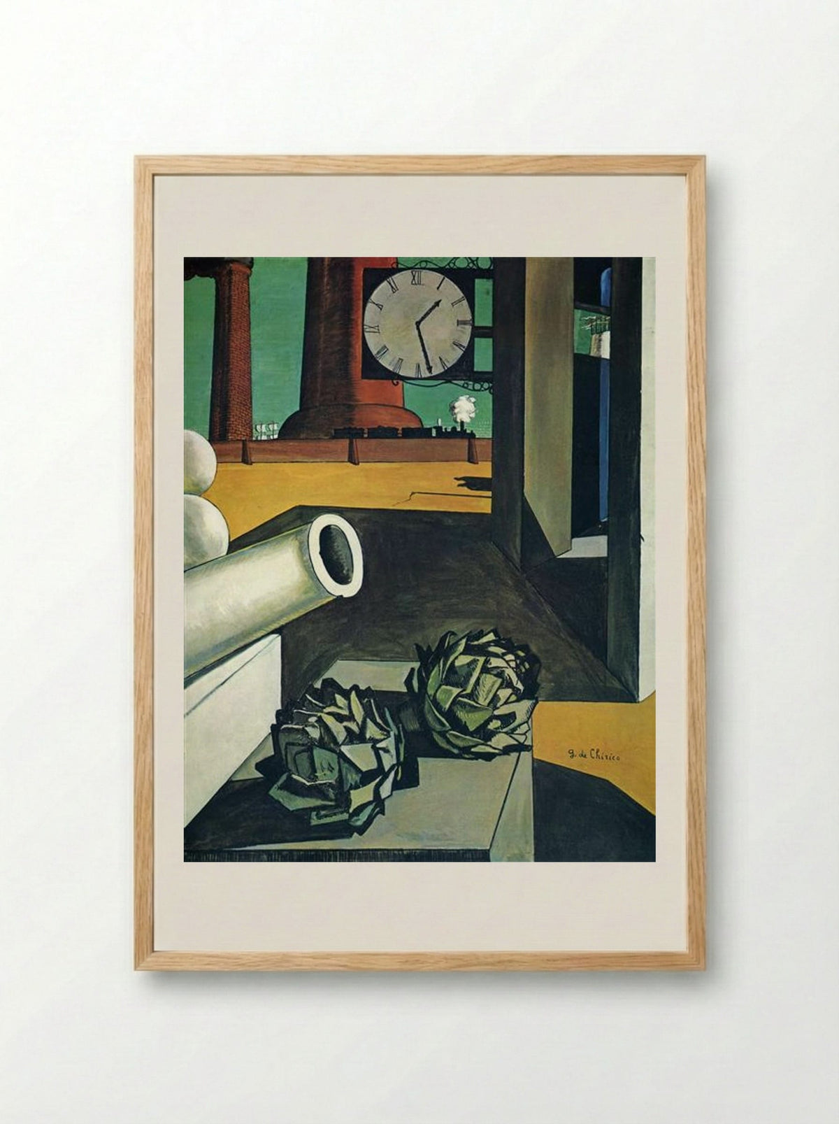The Conquest of the Philosopher - Giorgio de Chirico - Framed Print Wood