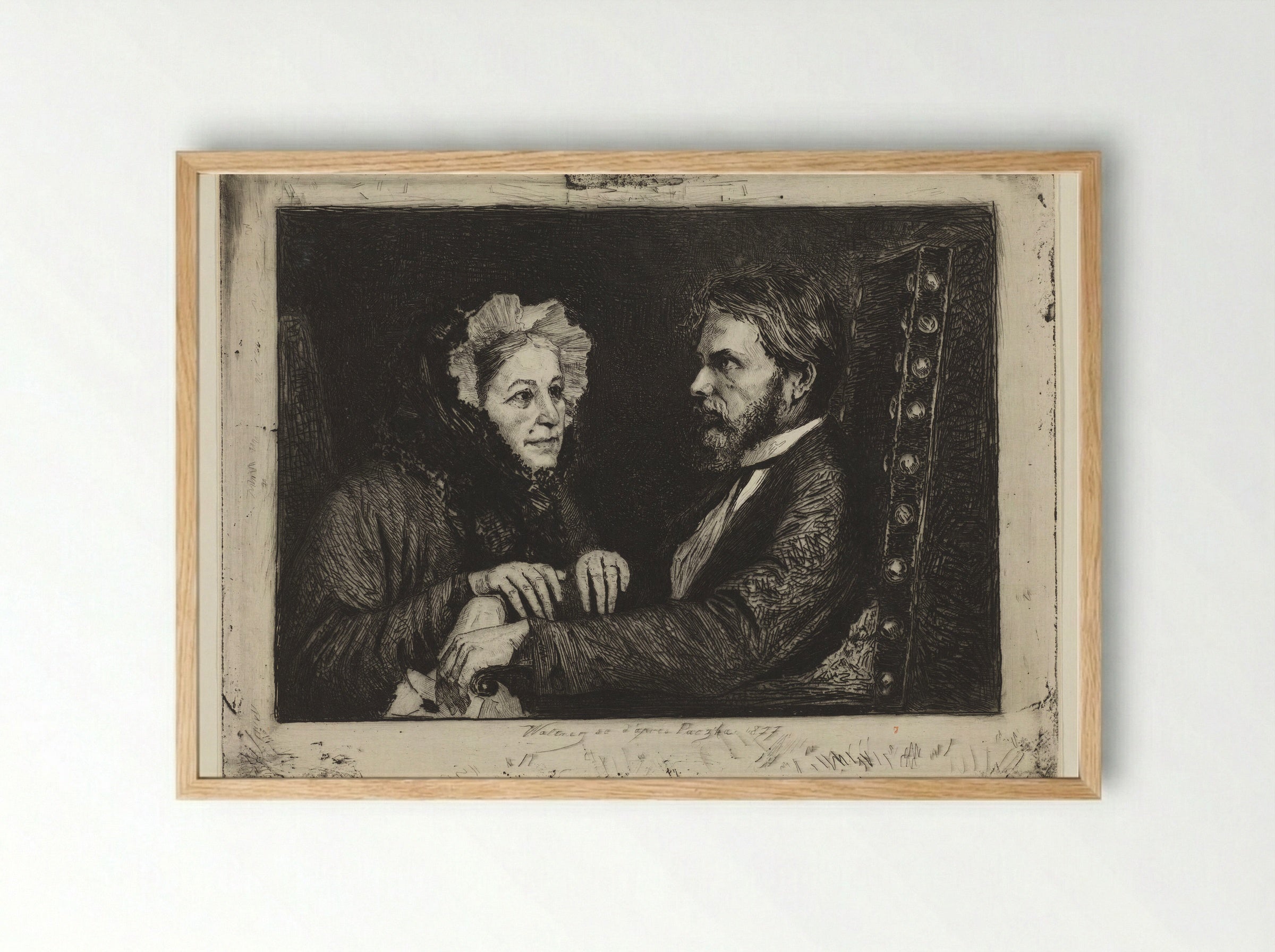 The Consolation - Charles Albert Waltner - Framed Print Wood