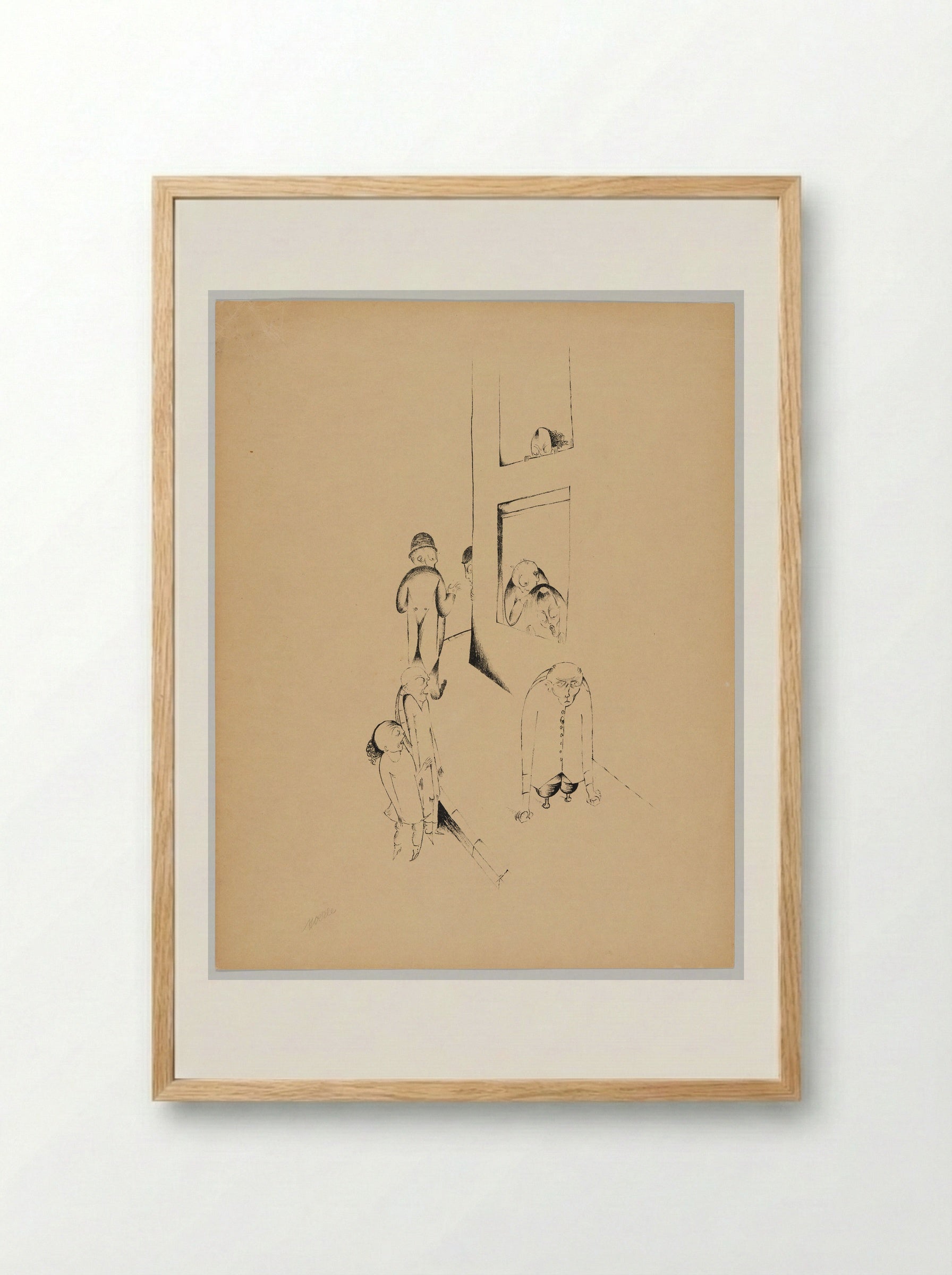 The Constant Pain - Heinrich Hoerle - Framed Print Wood